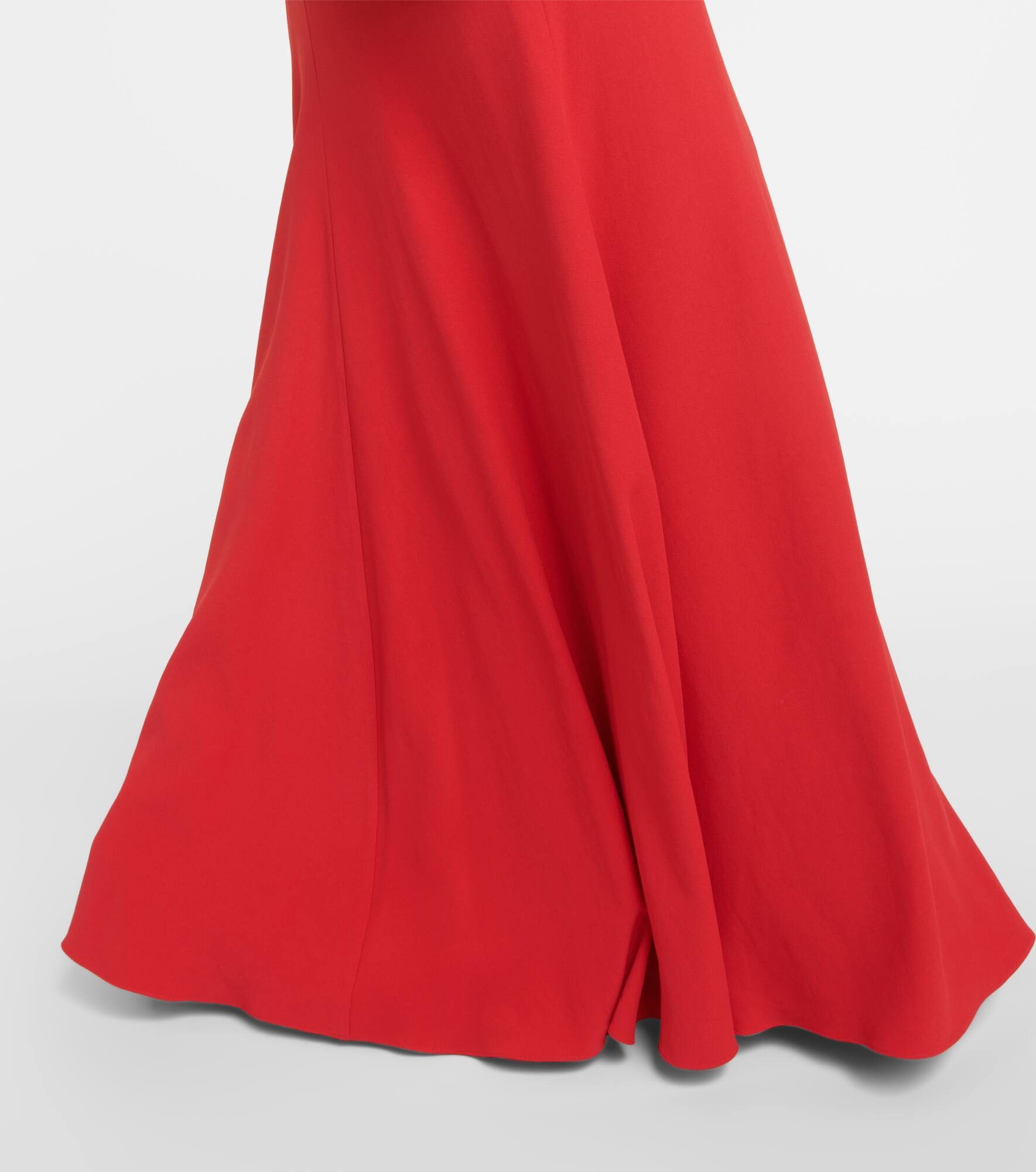 One-shoulder draped crêpe gown - 5