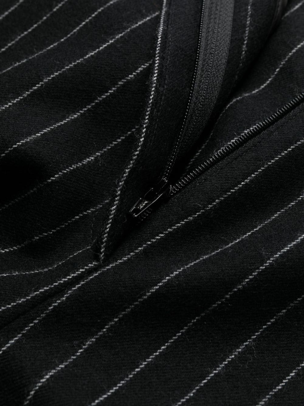 chalk stripe wool trousers - 7