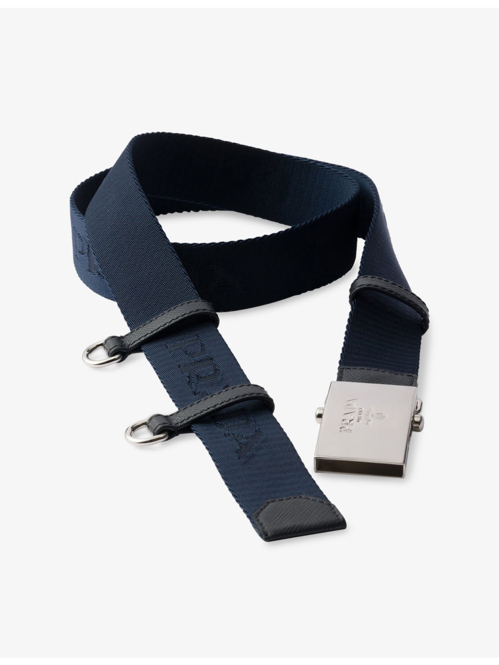 Logo-Plaque Cotton Tape Belt - 3