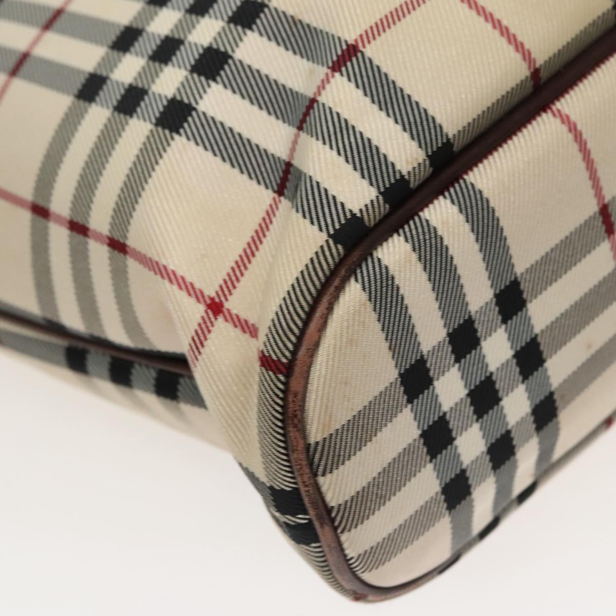 Burberry Nova Check Tote Bag Canvas Beige Brown - 13