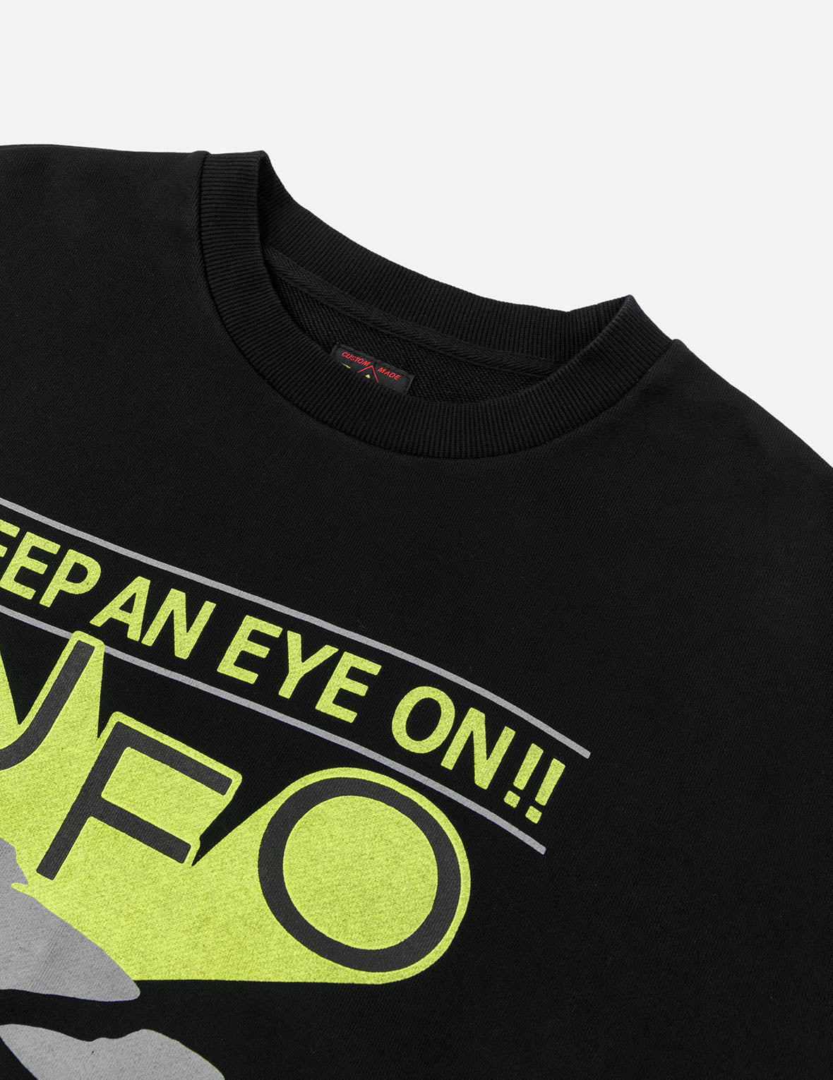 UFO Print and Seagull Appliqué Relax Fit Hoodie - 8