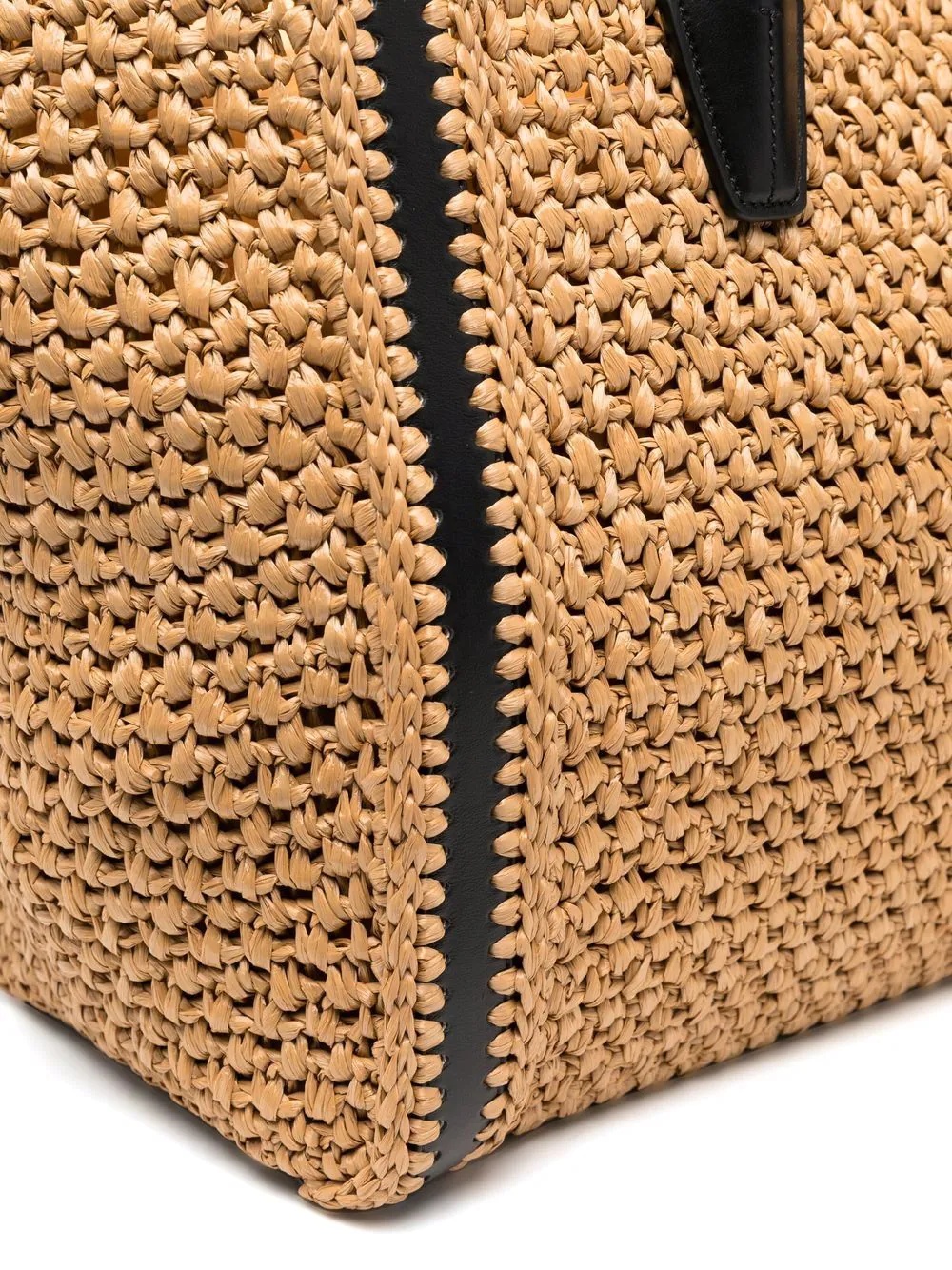 raffia-woven tote bag - 4