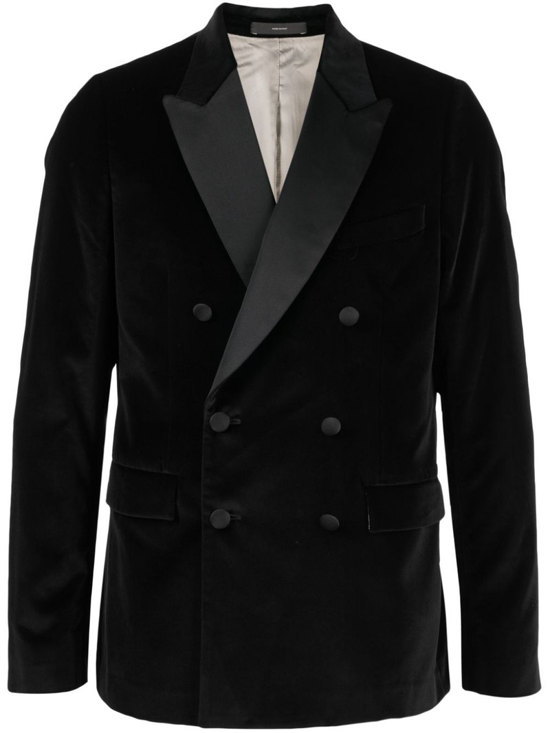 double-breasted cotton blazer 1