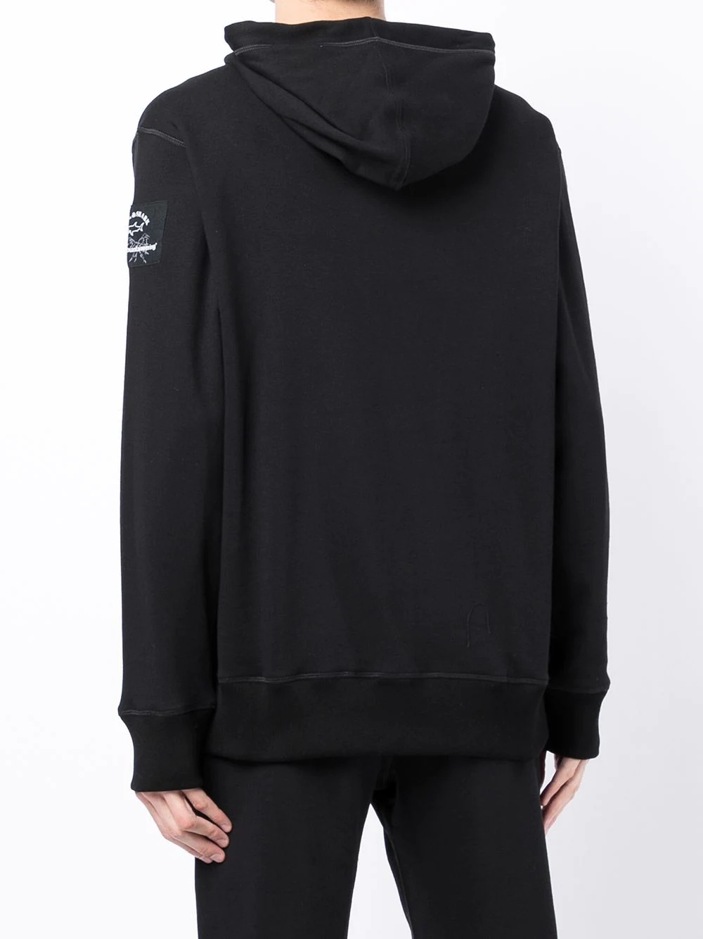 logo-print cotton hoodie - 4