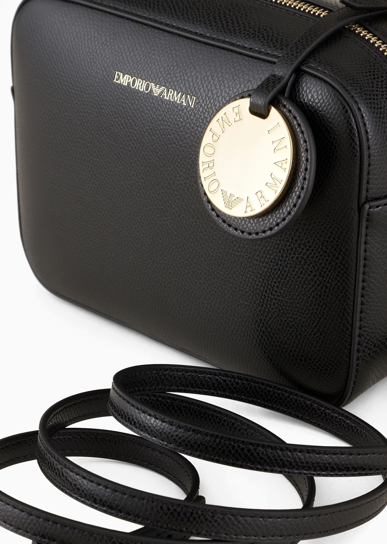 Palmellato leather-finish camera case with shoulder strap - 5