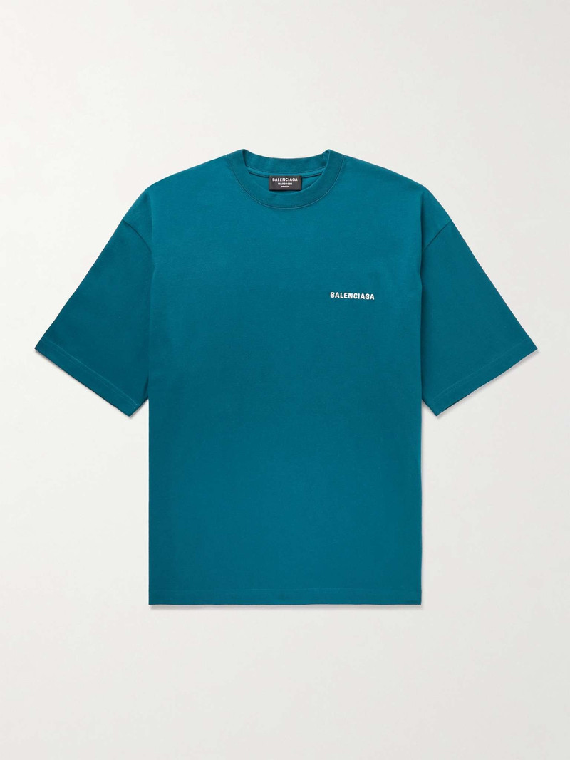 Oversized Logo-Embroidered Cotton-Jersey T-Shirt - 1