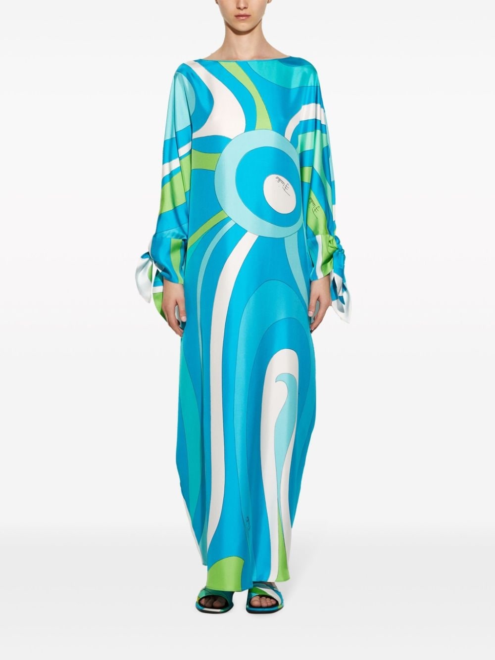 Marmo-print kaftan silk dress - 2