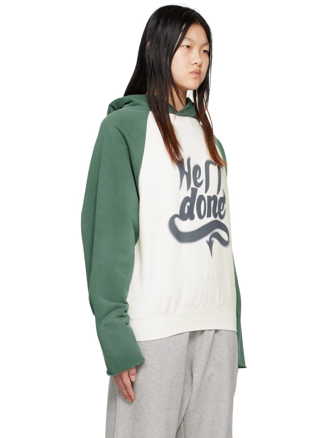 Off-White & Green Devil Hoodie - 2