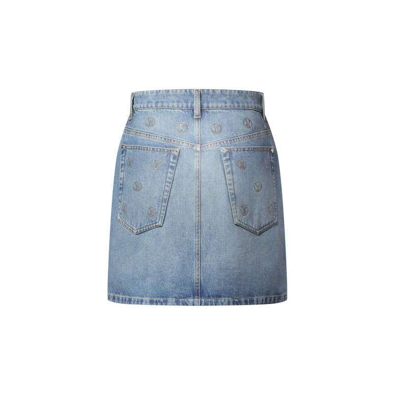 Signature Sequin Denim Mini Skirt 3