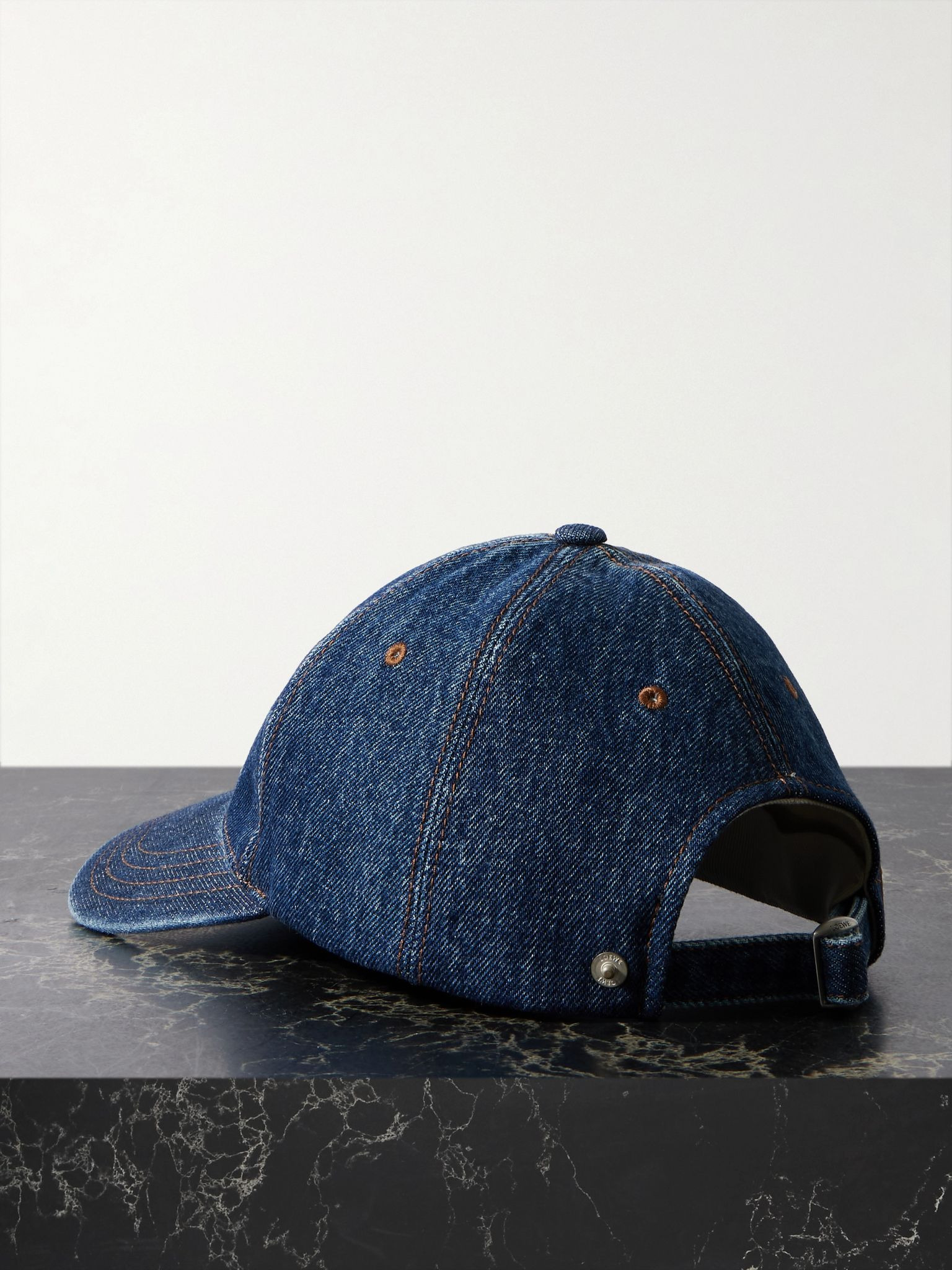 + Paula's Ibiza embroidered denim baseball cap Mid denim - 3
