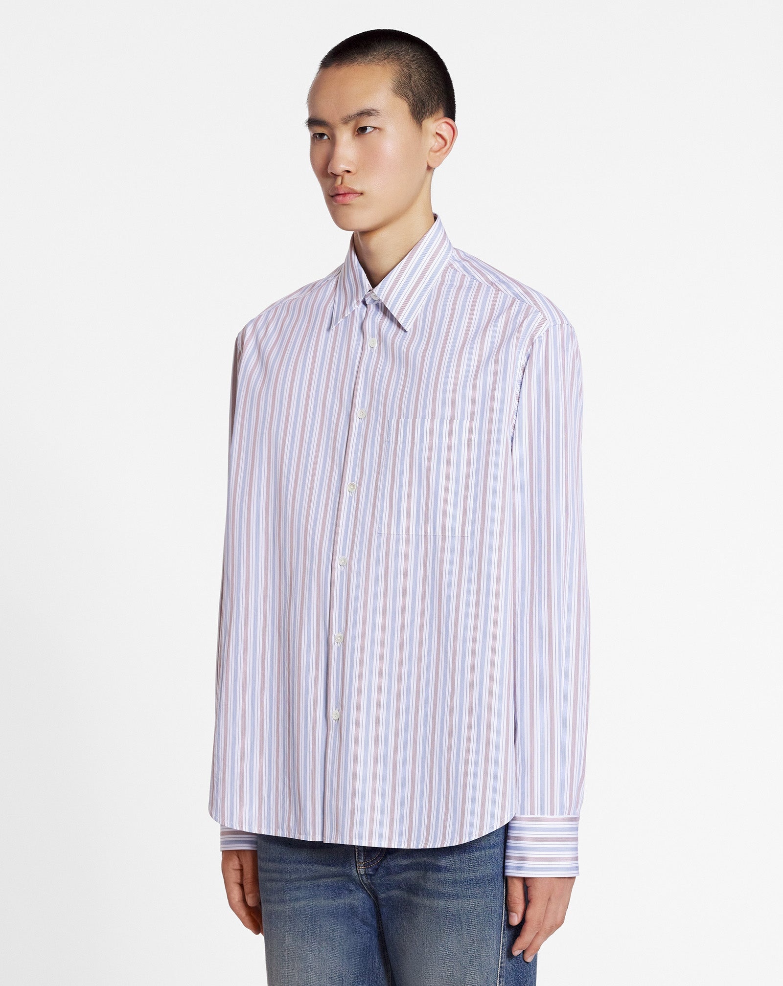 STRIPED LOOSE SHIRT - 3