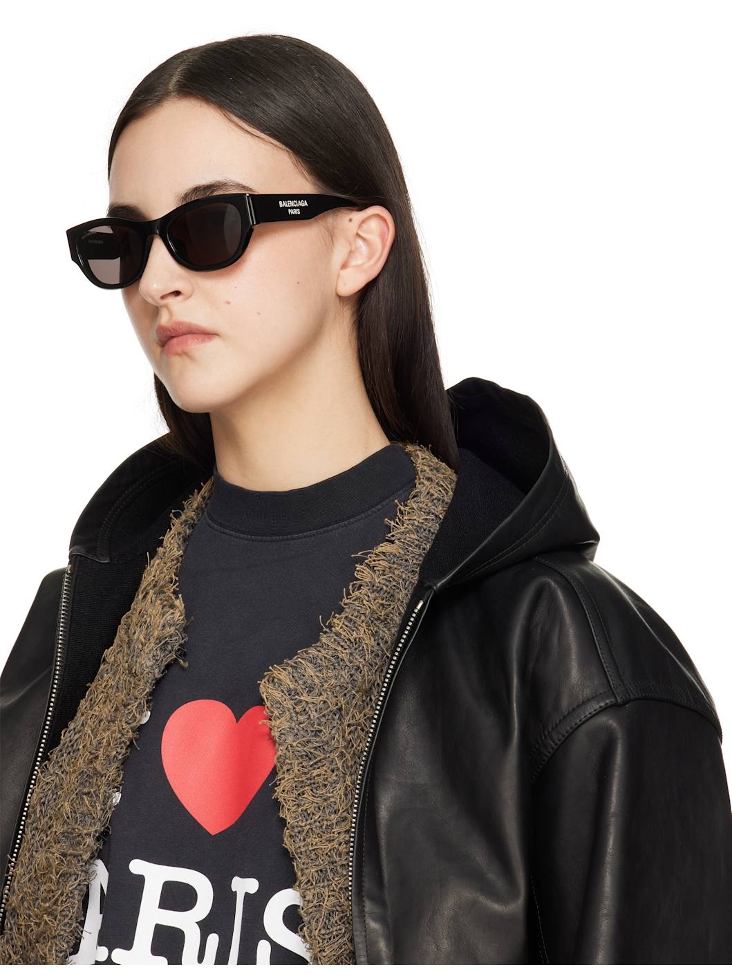 Black Logo Rectangular Sunglasses - 4