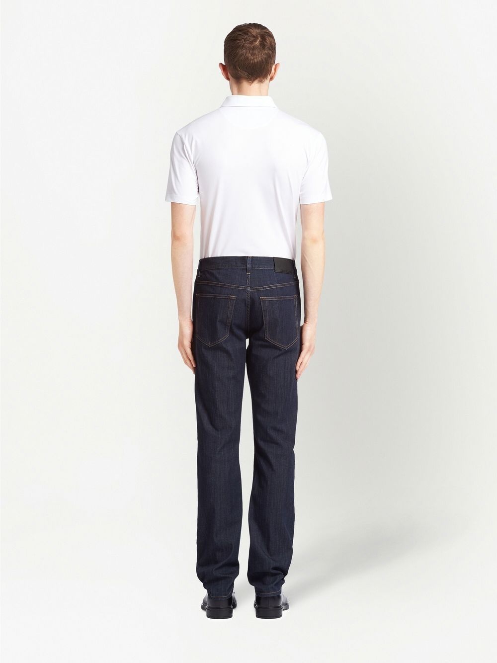 contrast-stitch straight-leg jeans - 4
