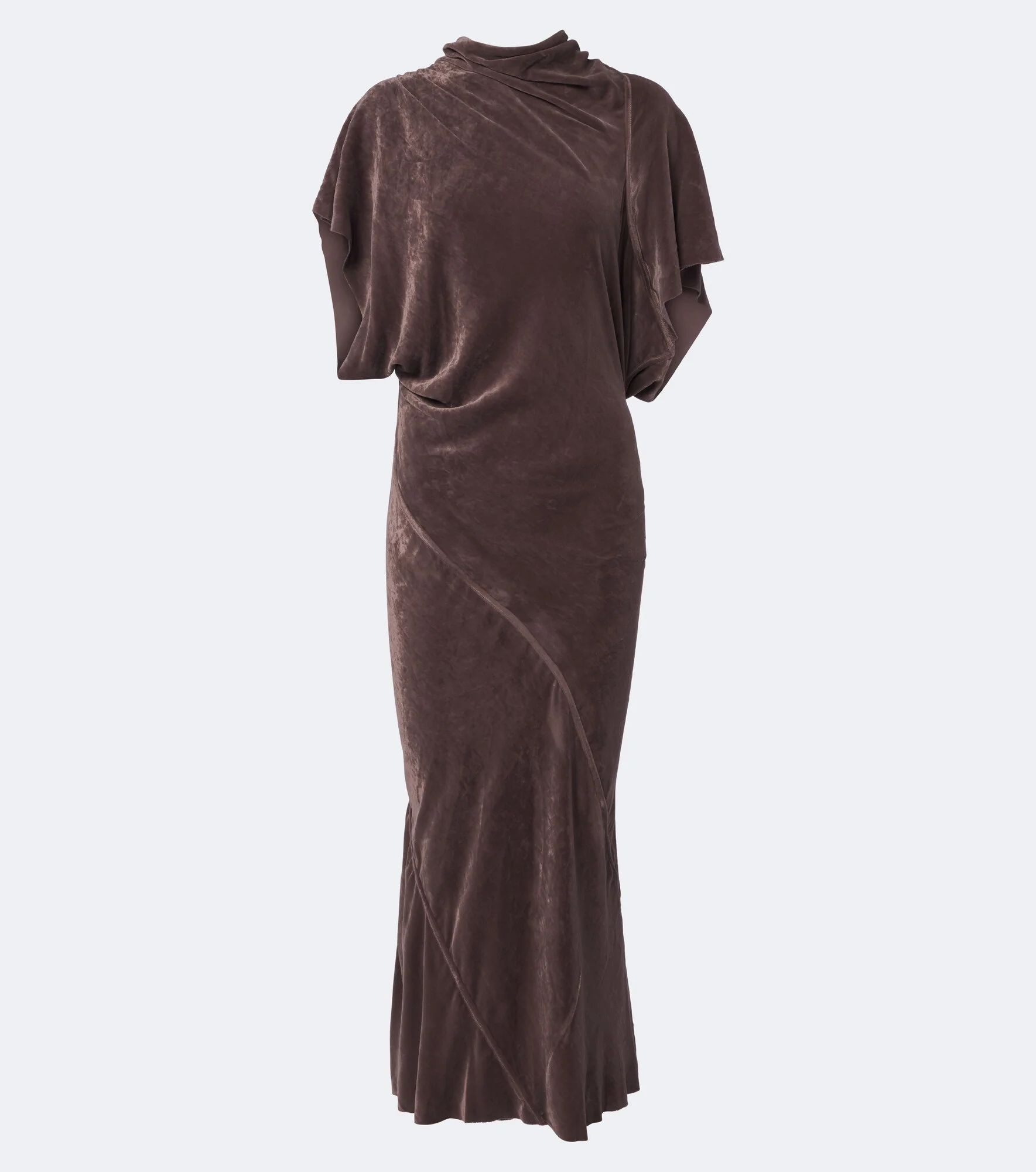 Seb draped velvet midi dress - 1