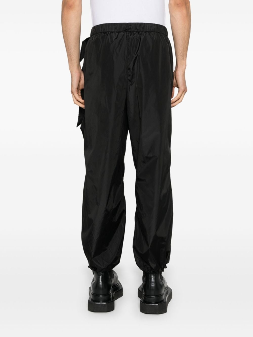 oversized-bow tapered trousers - 4