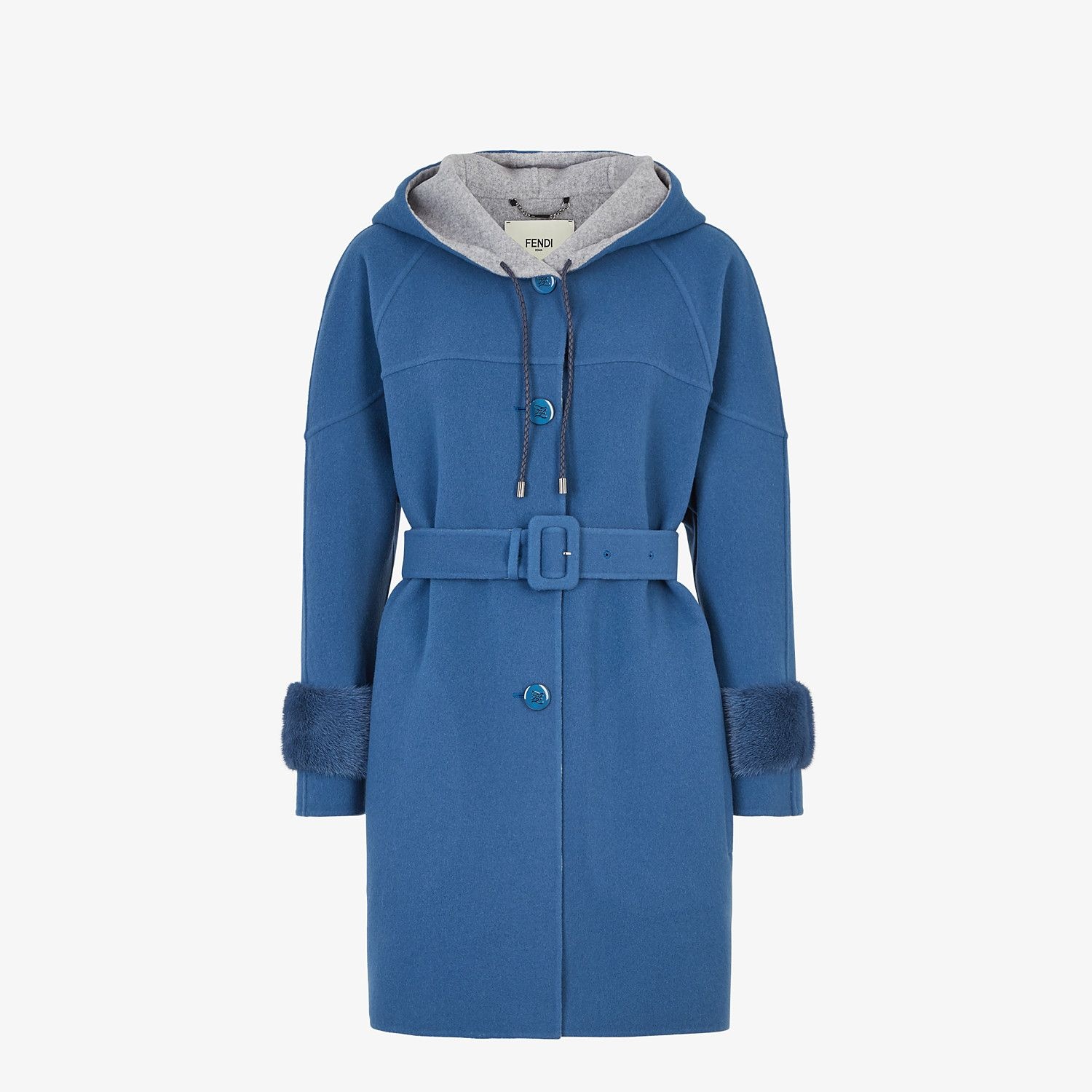 Blue wool parka - 1