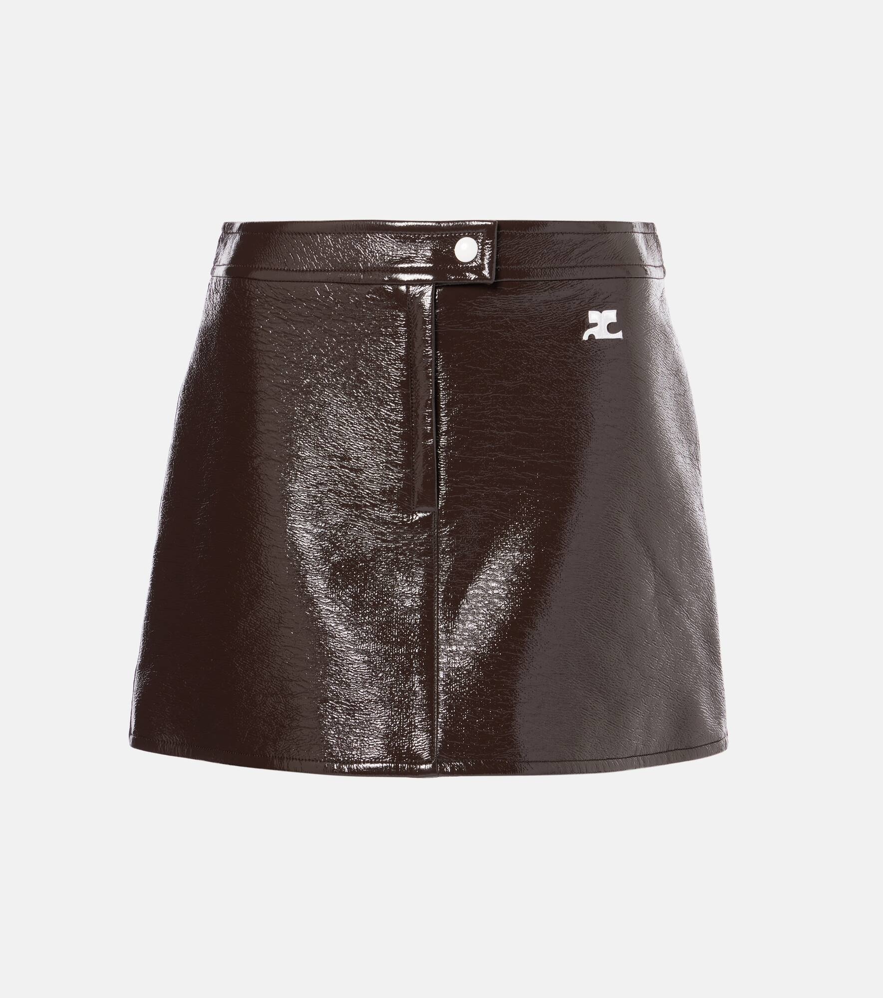 Reedition vinyl miniskirt - 1