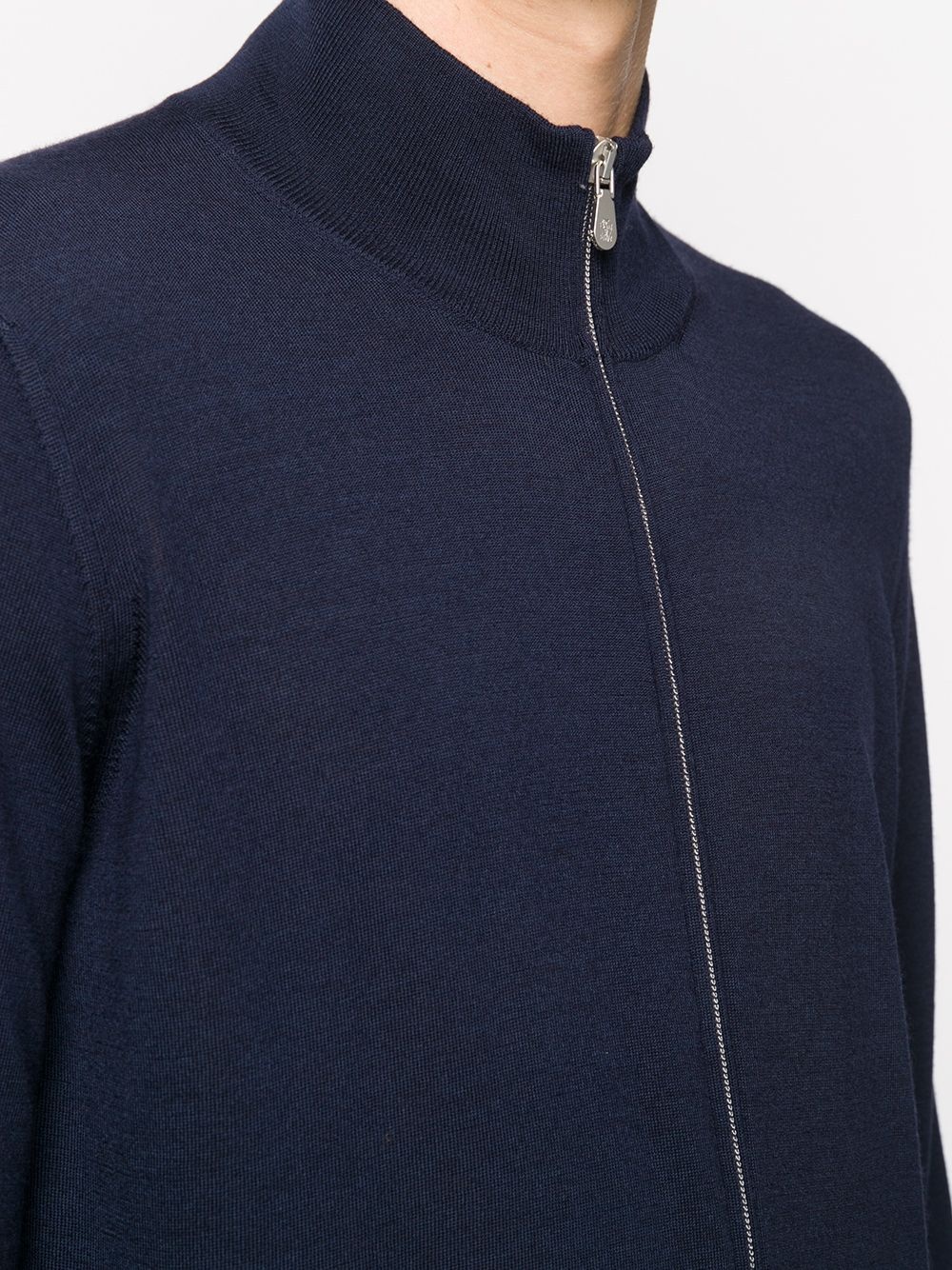 high-neck zip-through sweater - 5