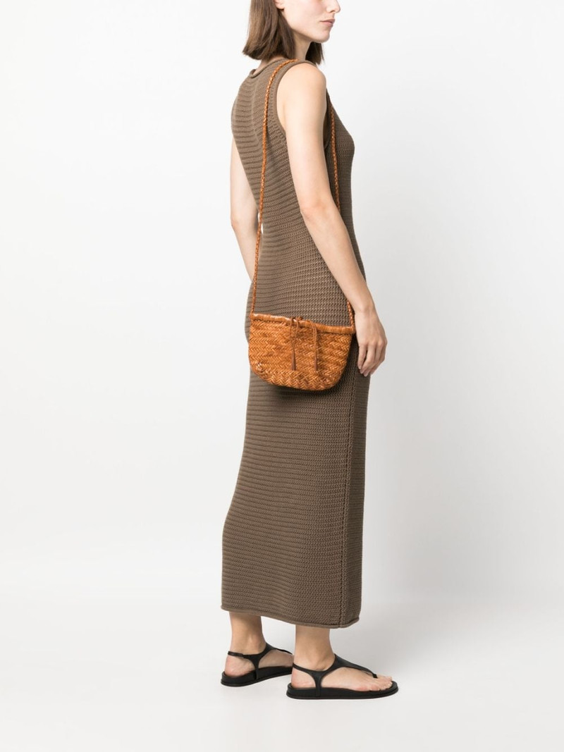 DRAGON DIFFUSION interwoven leather shoulder bag outlook