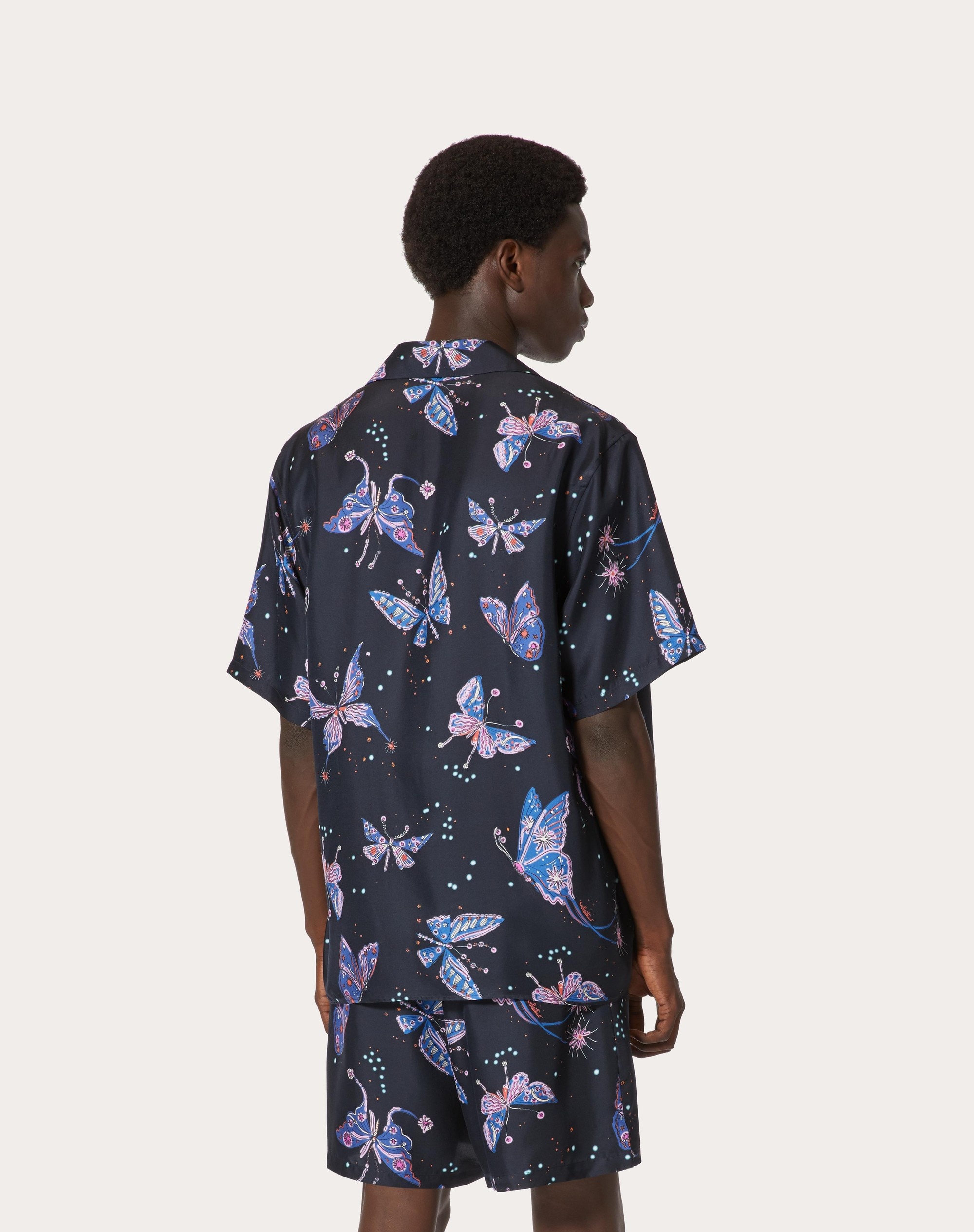 SILK SHIRT WITH VALENTINO UTOPIA BUTTERFLY PRINT - 4