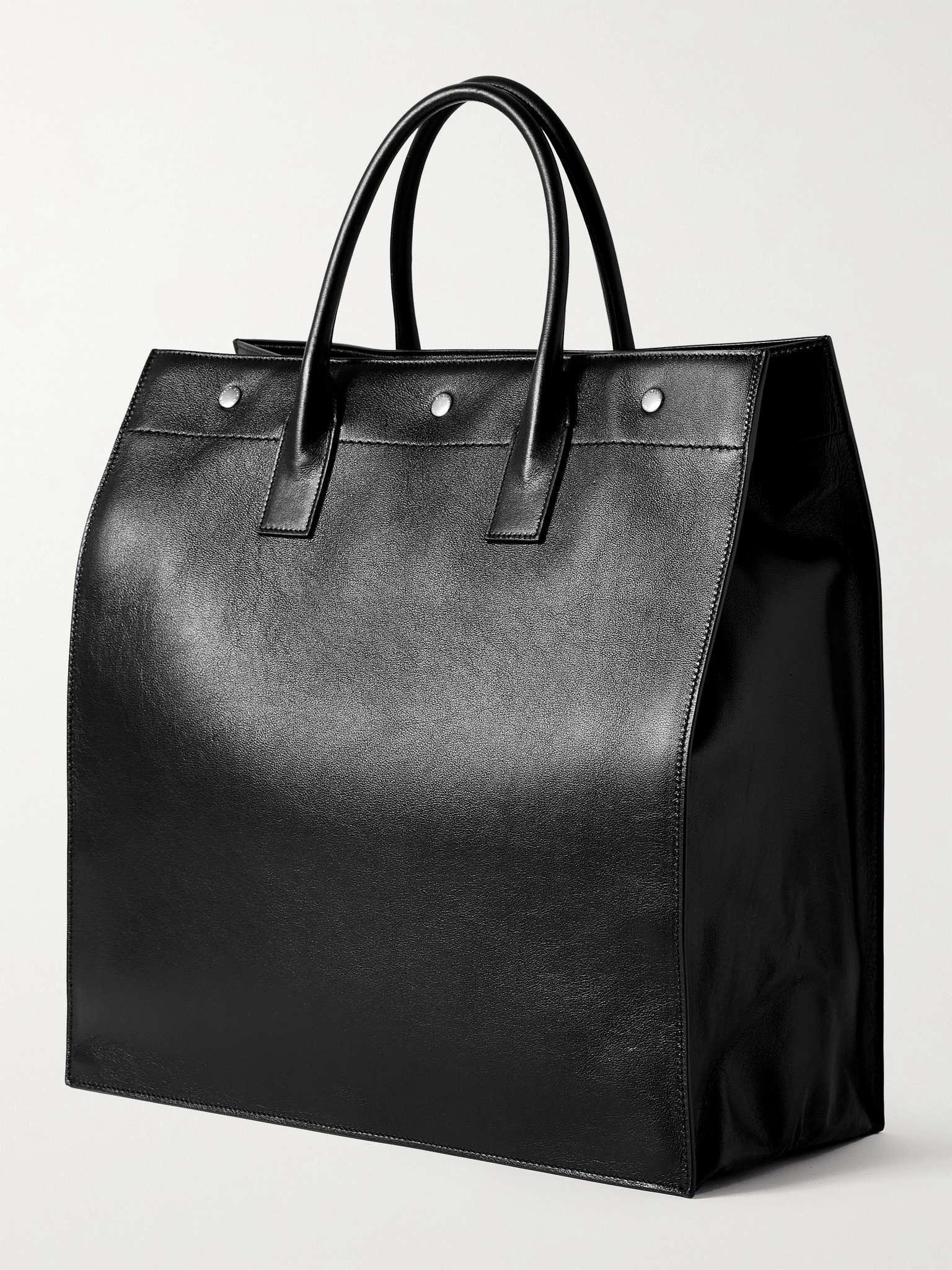 Logo-Embossed Leather Tote Bag - 4