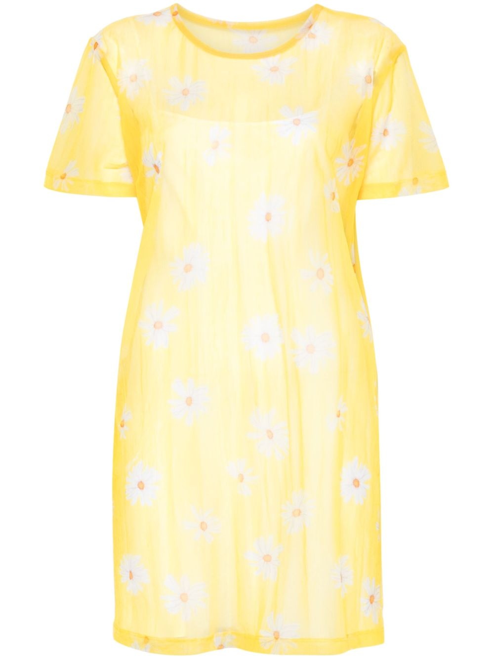 daisy-print mini dress - 1