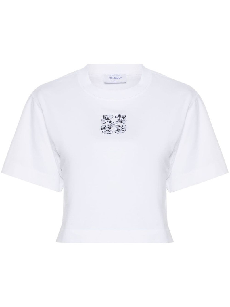 Bling Leaves S Arrow crop T-shirt 1