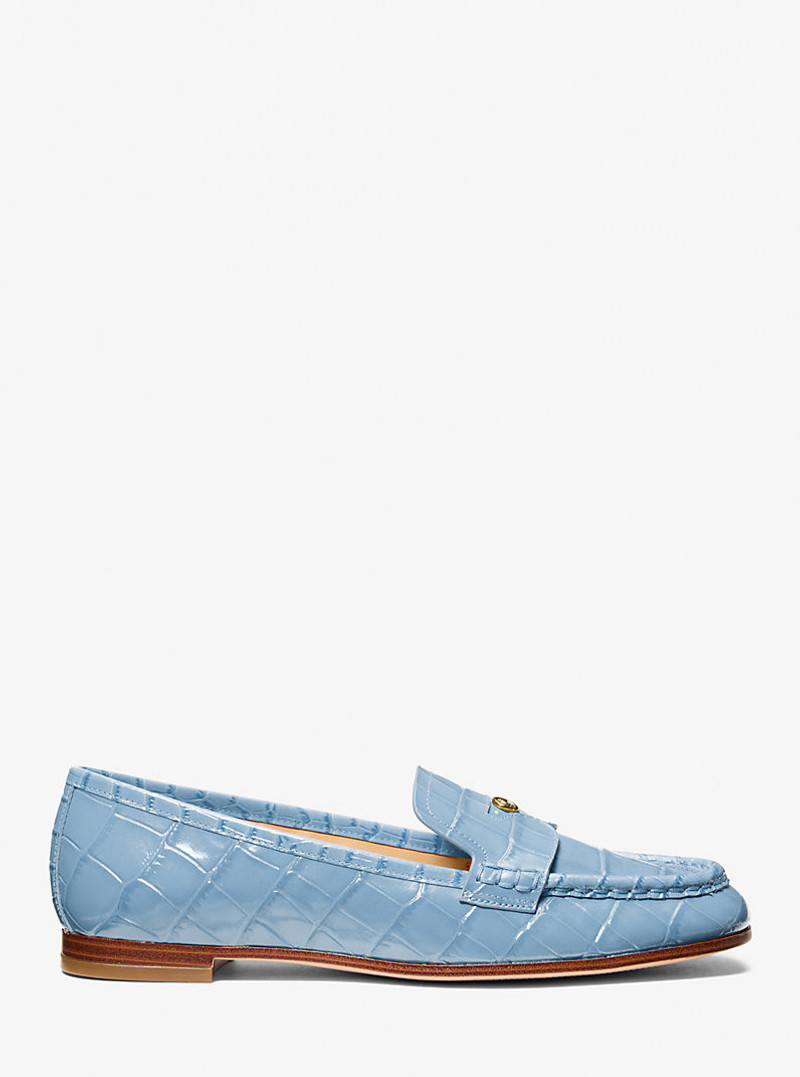 MICHAEL KORS Jennings Crocodile Embossed Leather Loafer outlook