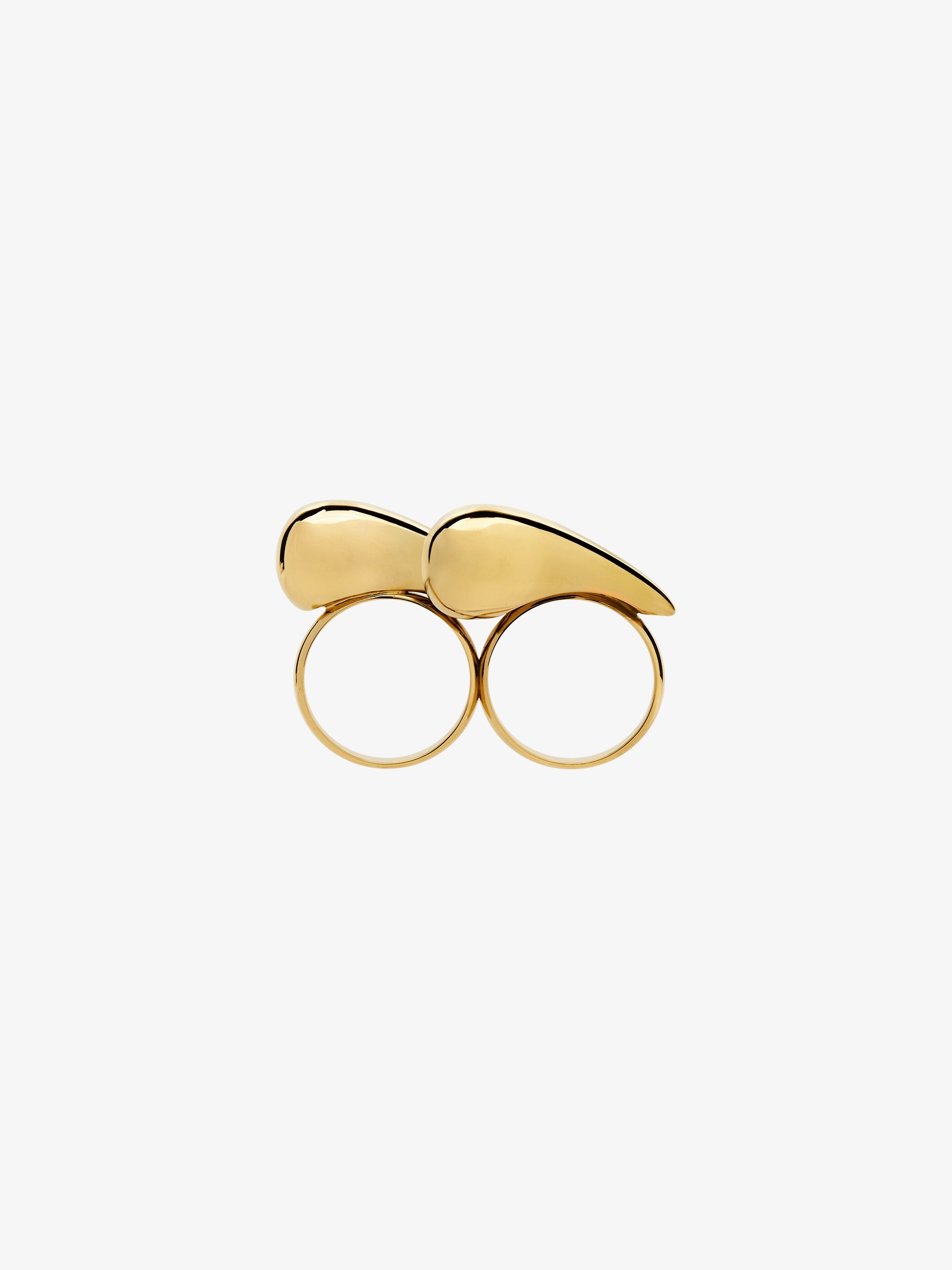 G TEARS DOUBLE FINGERS RING IN METAL - 1