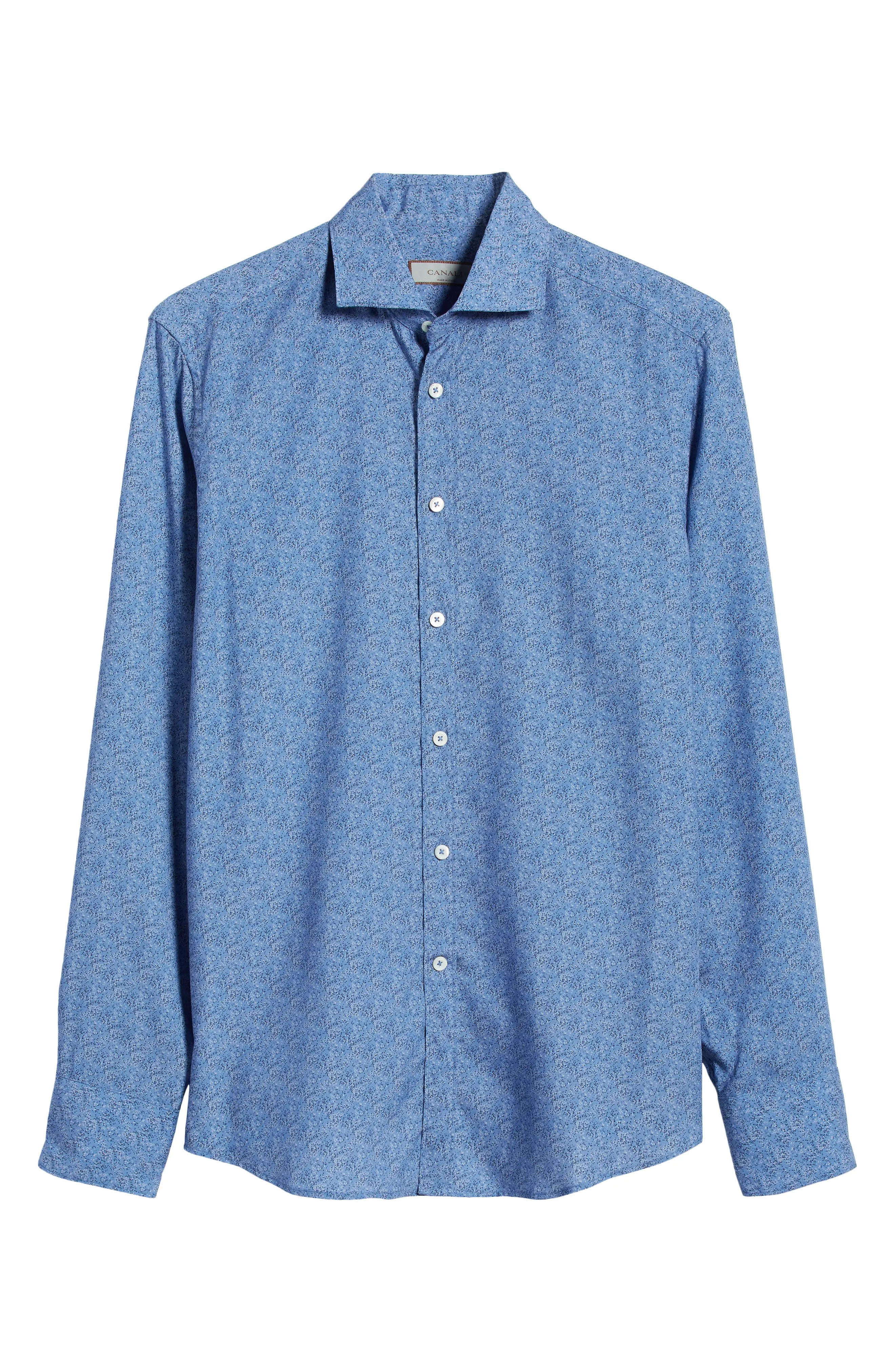 Patterned Cotton Dress Shirt - 6