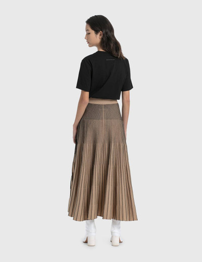 MM6 Maison Margiela Logo Pleated Skirt outlook