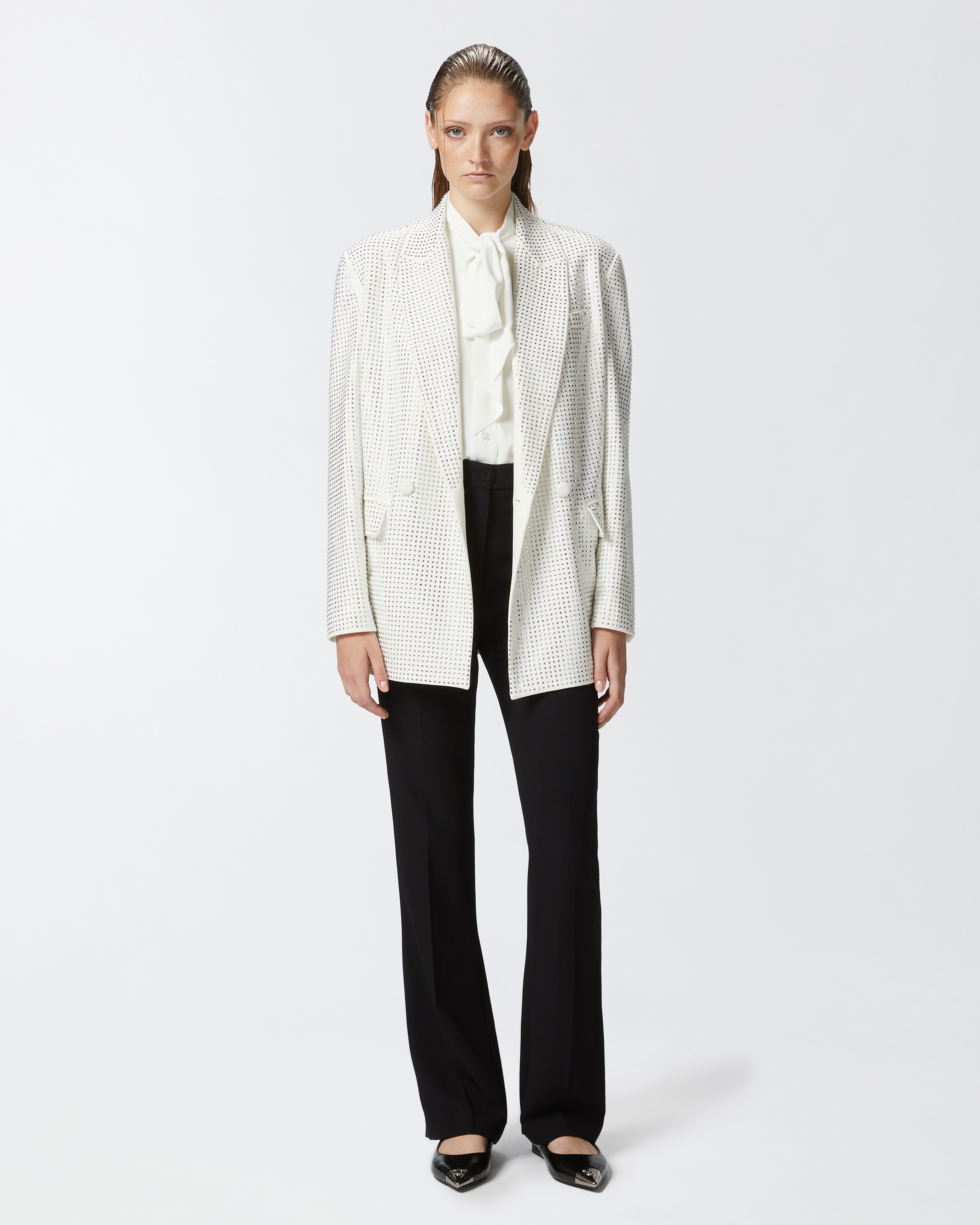 FLARED TROUSERS IN TECHNICAL CADY - 2