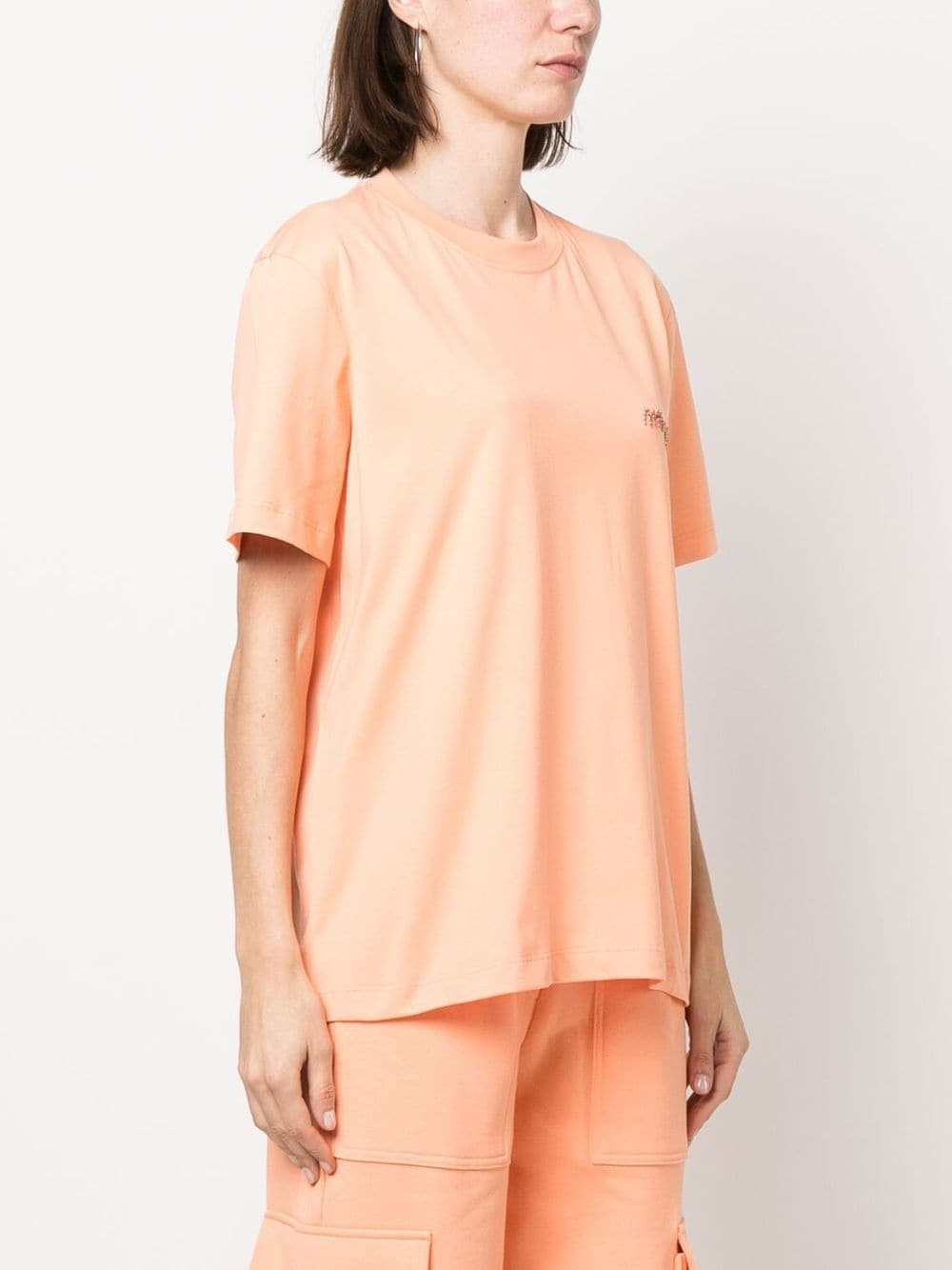 logo-embroidered cotton T-shirt - 3