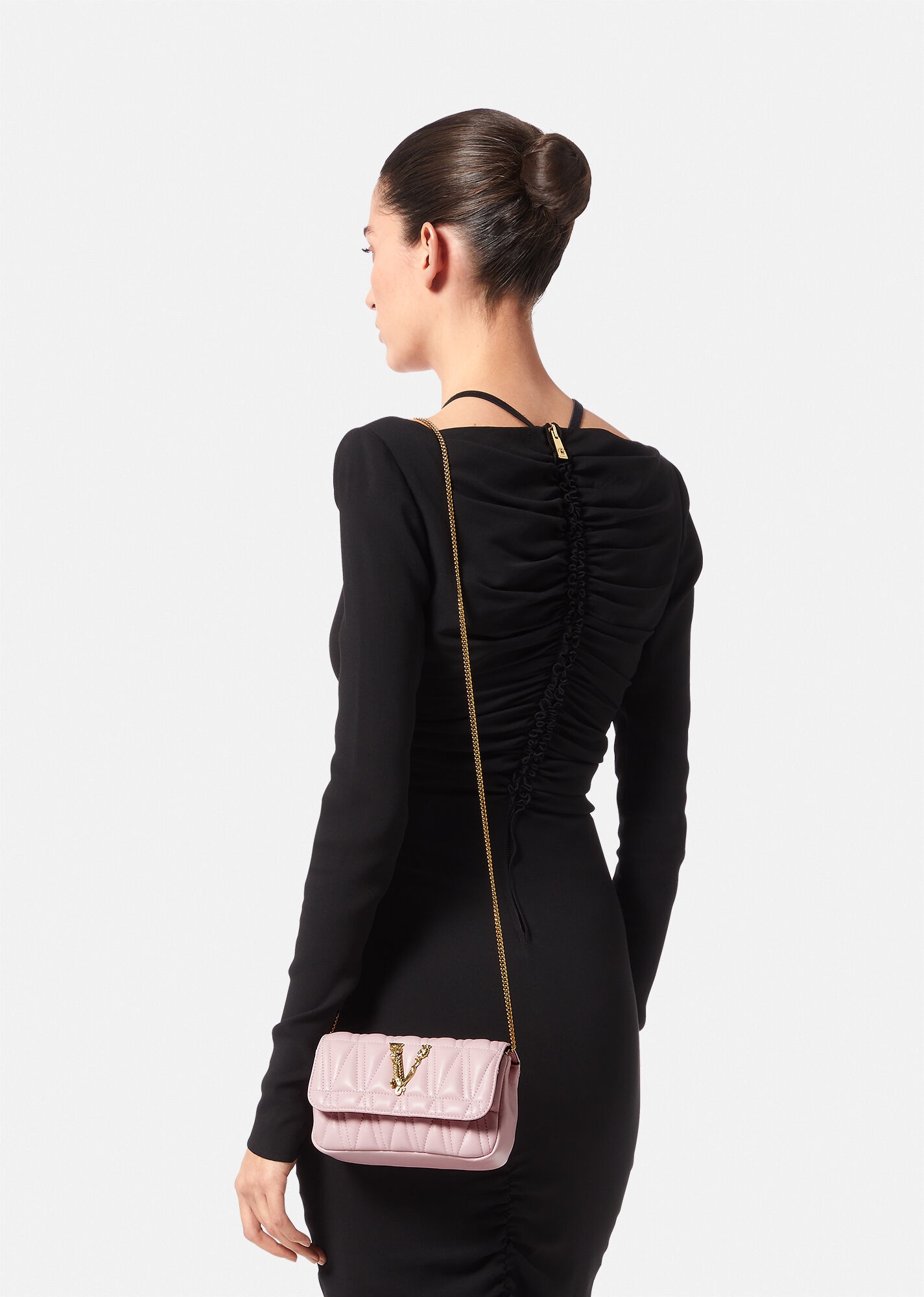 Virtus Quilted Leather Evening Bag - 6