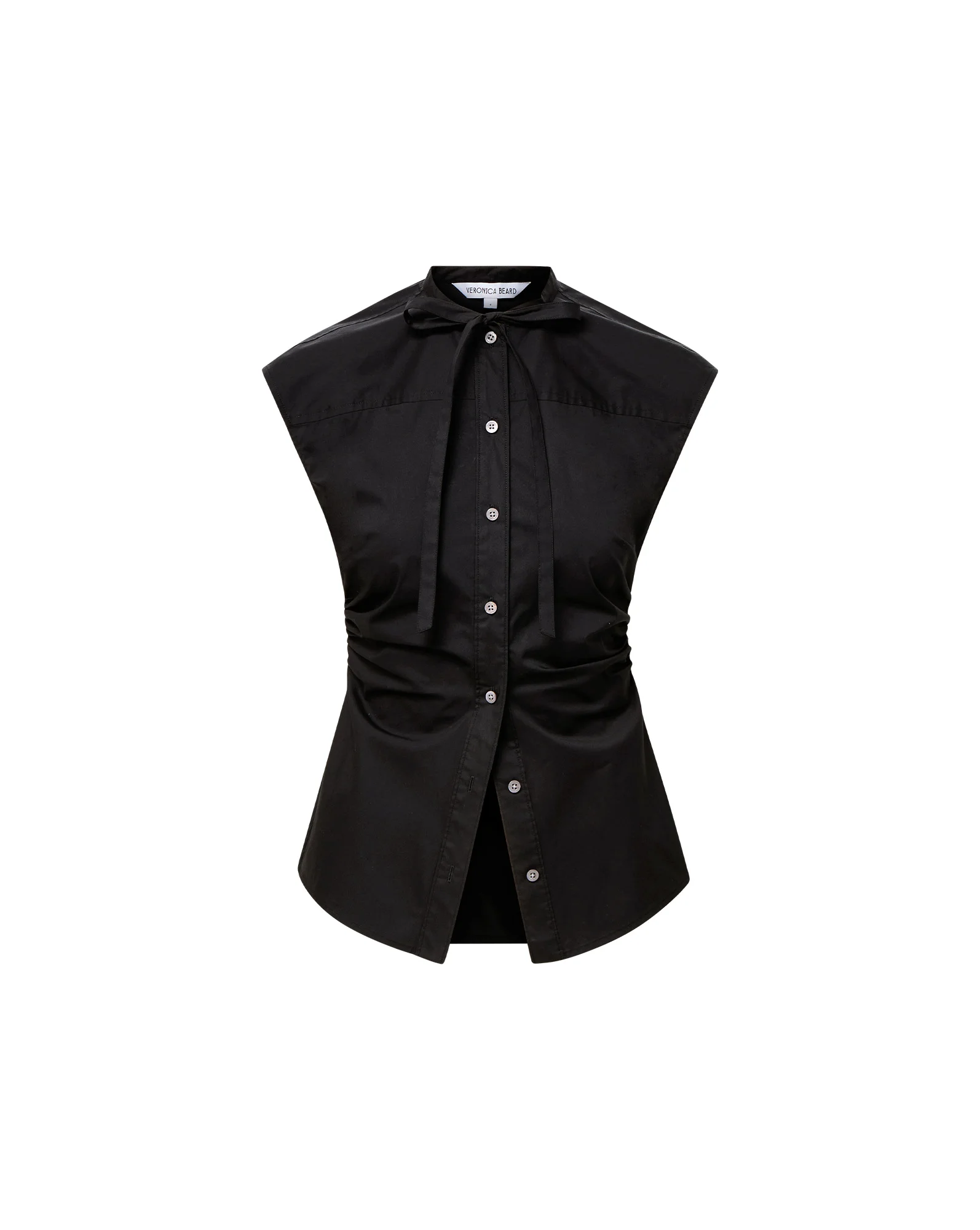 JOON TIE-NECK BUTTON-DOWN BLOUSE - 1