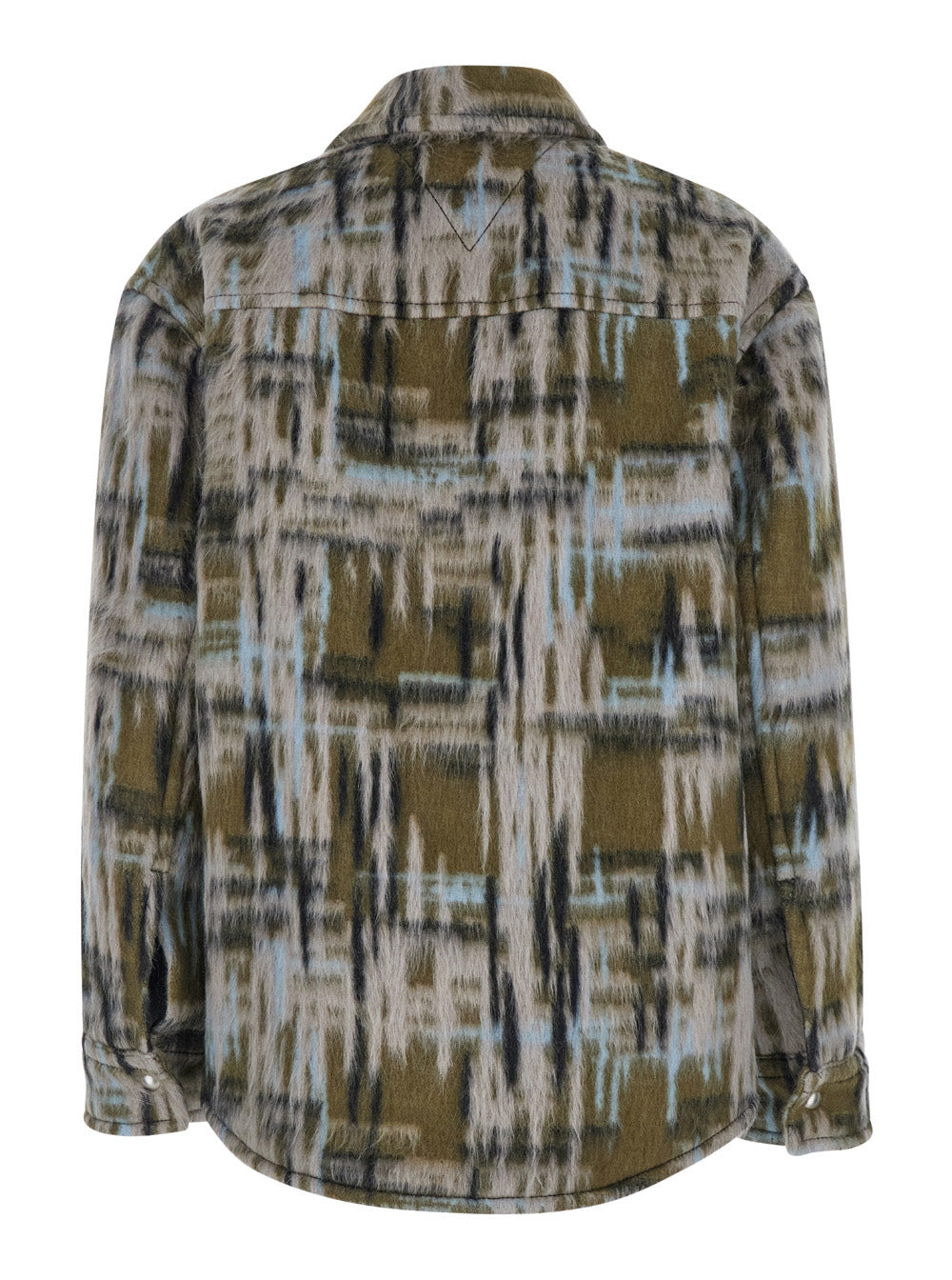 Bottega Veneta Women Multicolor Overshirt With Pointed Collar In Brushed Wool Woman - 2