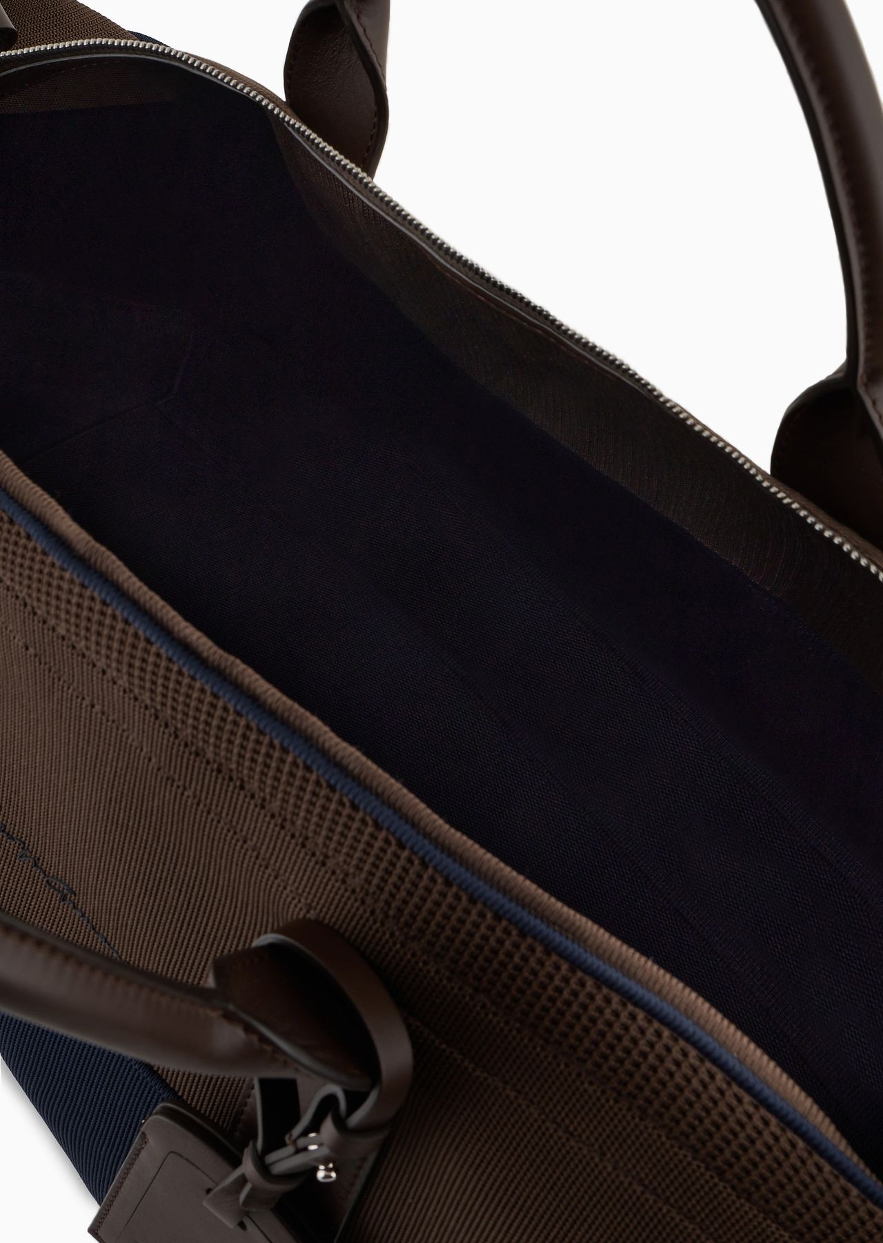 Small duffel bag in a tricot knit and leather - 4