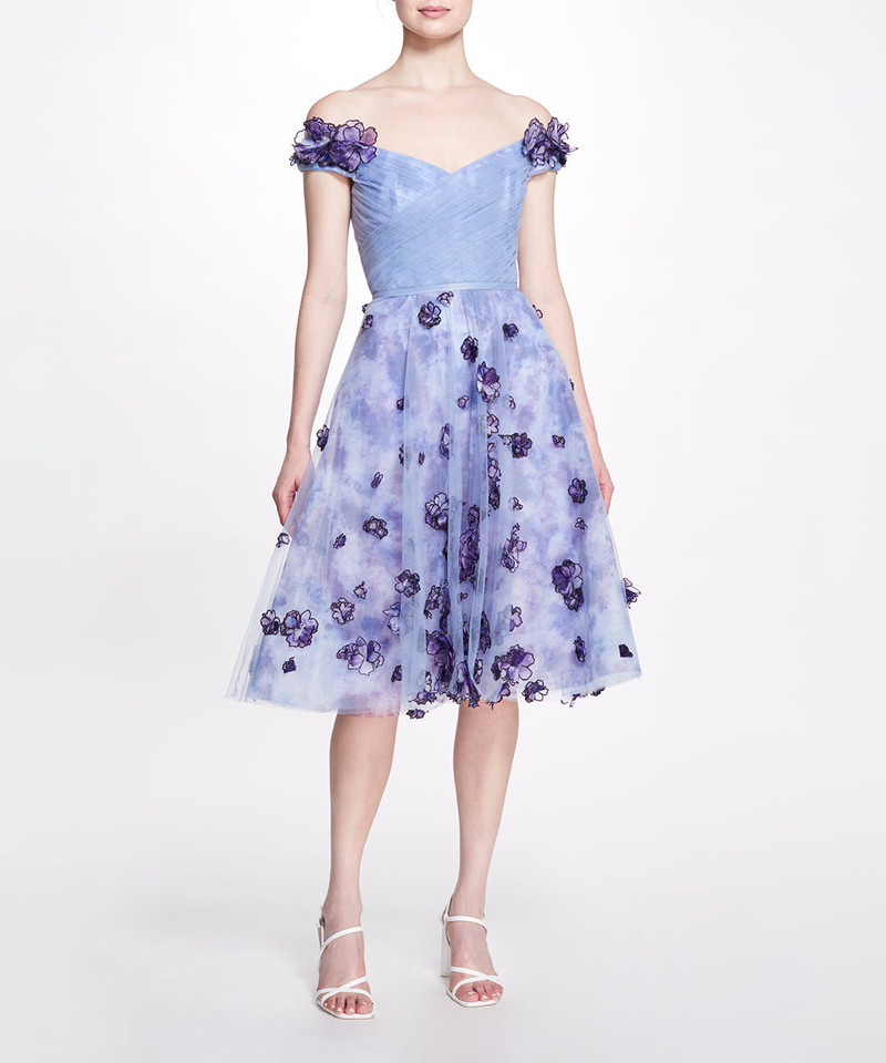 FLORAL SWEETHEART COCKTAIL MIDI DRESS 1