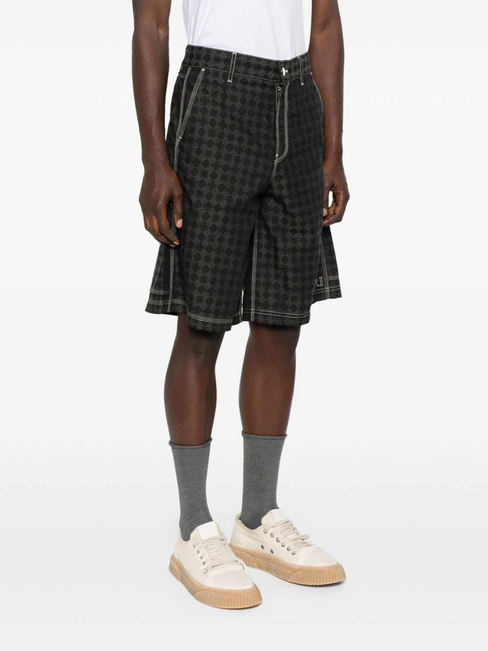 geometric-print shorts - 3