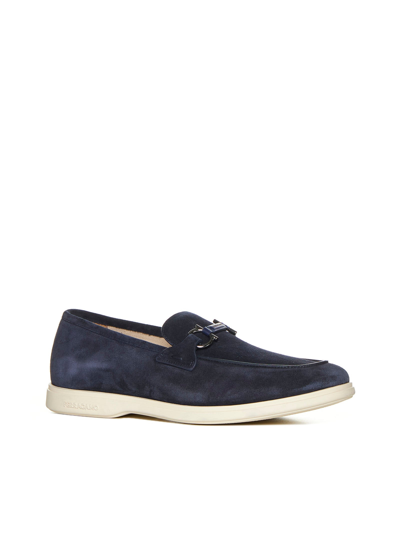 Gancini suede loafers - 2