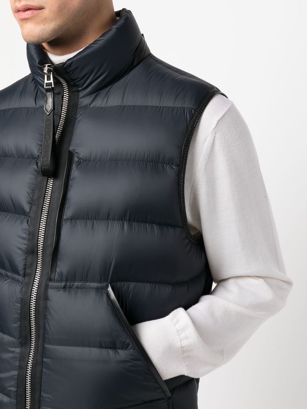 zipped padded gilet - 5