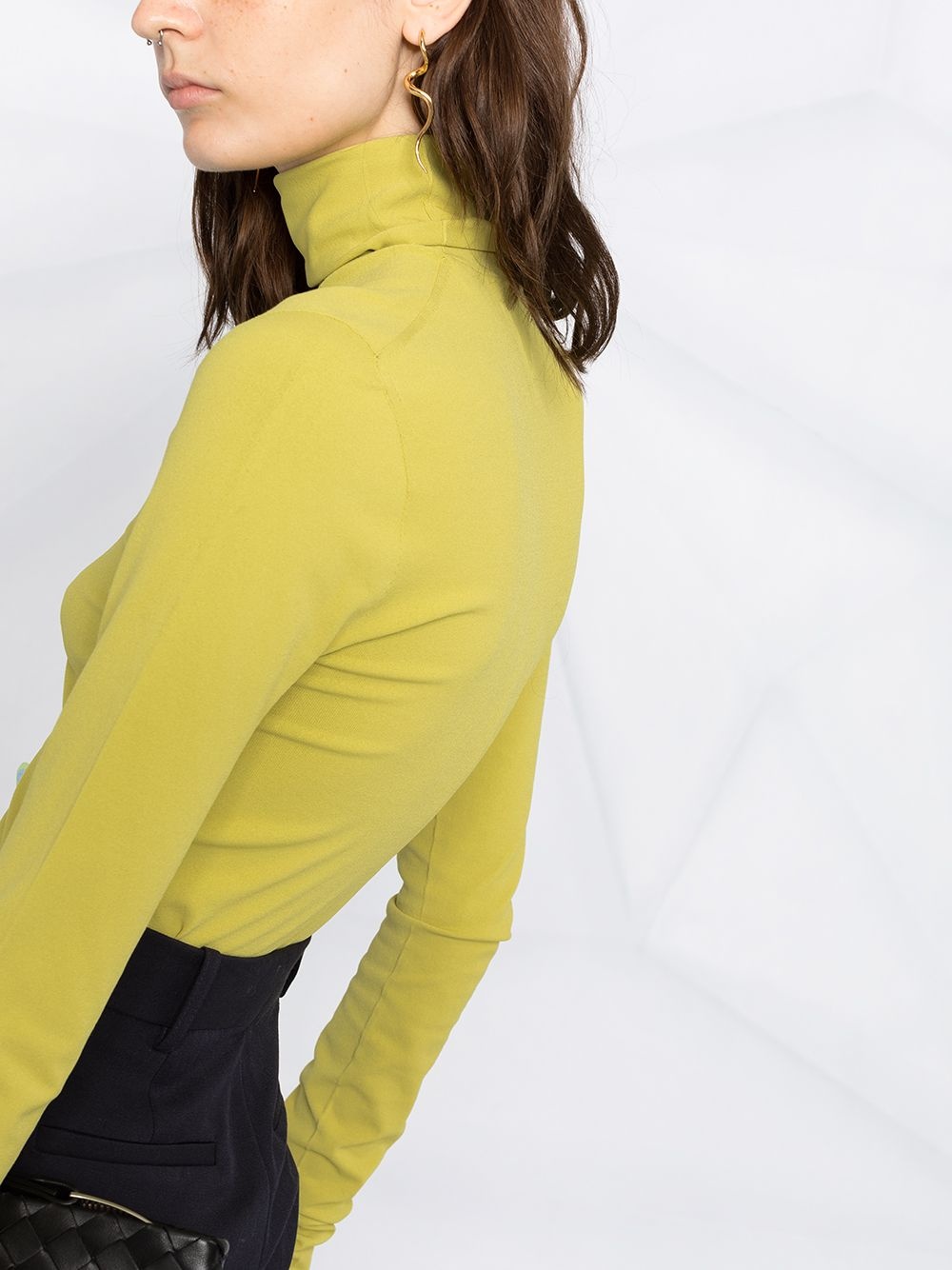 roll neck long-sleeved top - 3