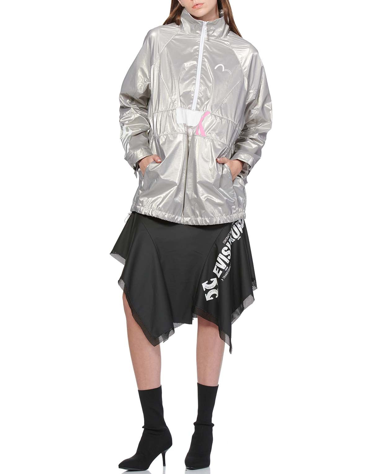 Multi Print Reflective Pullover Windbreaker Jacket - 8