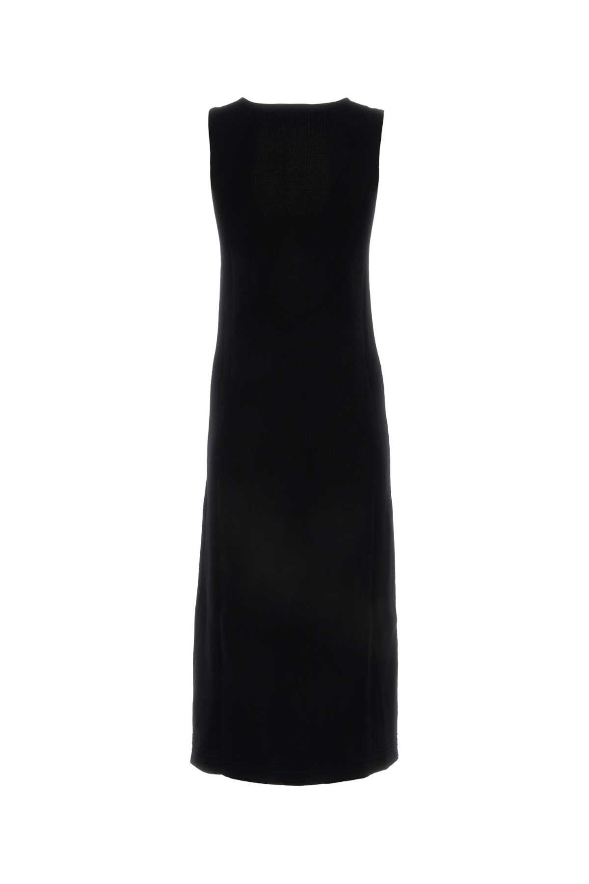 Jil Sander Women Black Stretch Cotton Blend Dress - 2