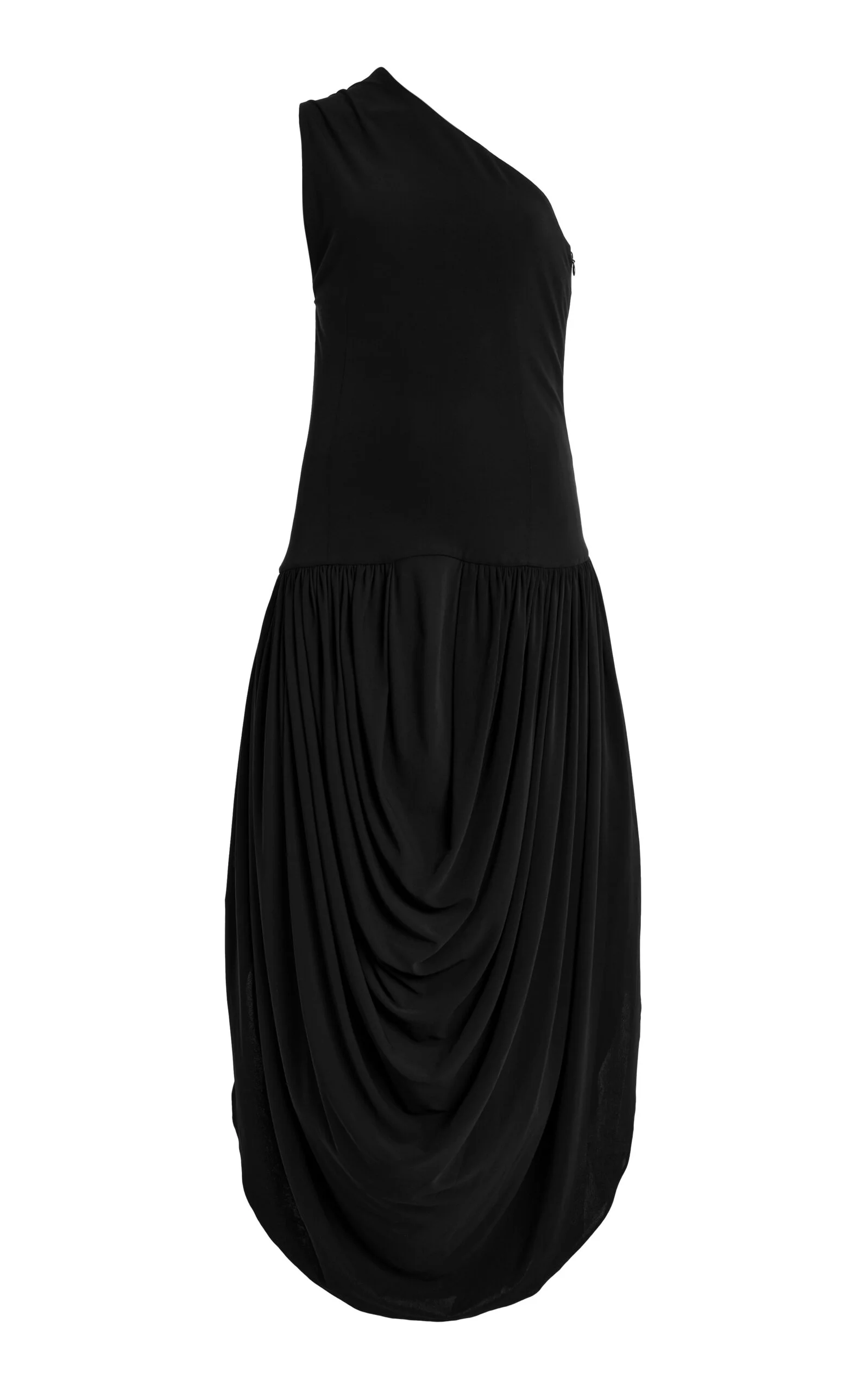 The Mila One-Shoulder Maxi Dress black - 1