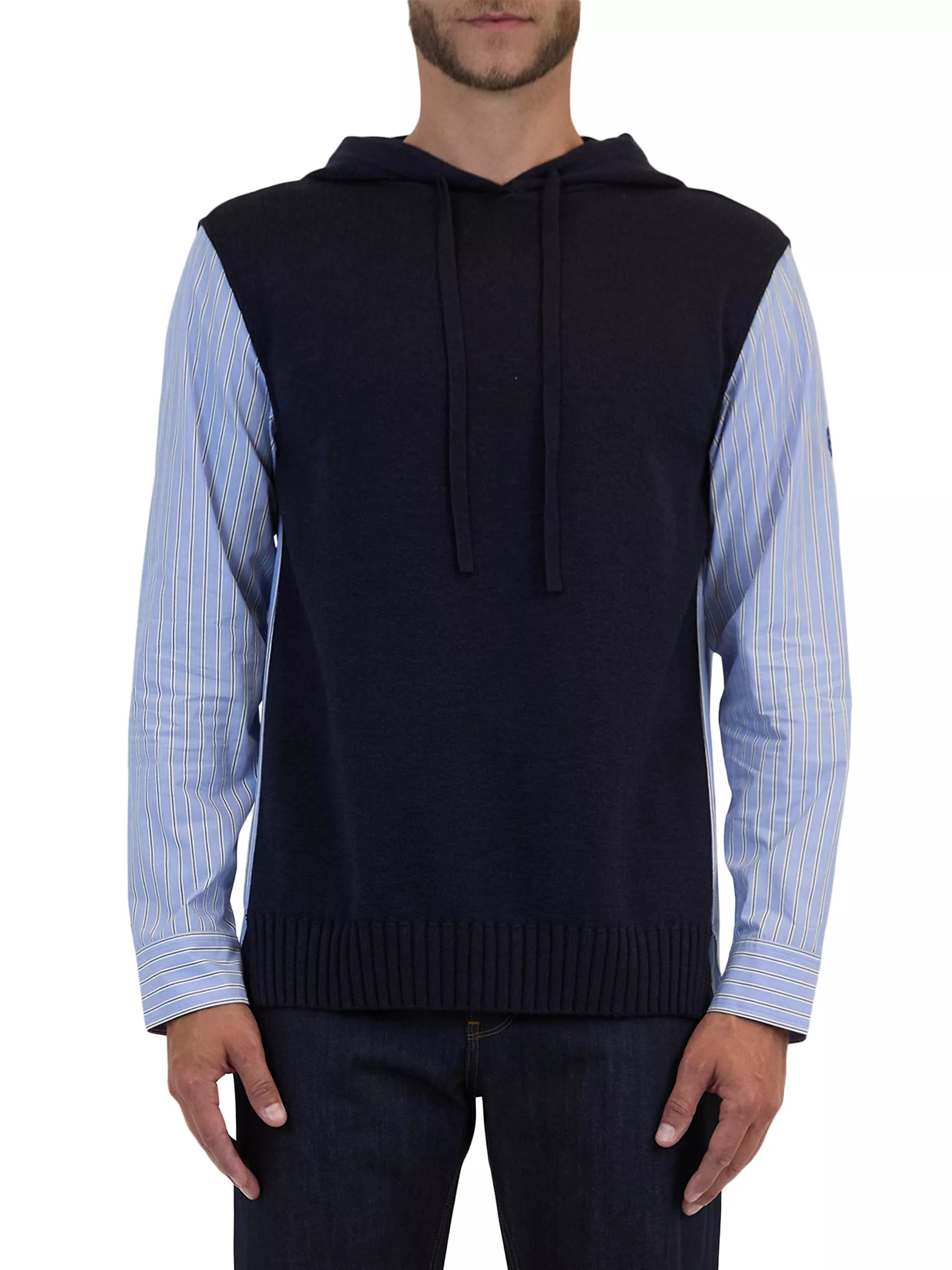 Adonis Knit Woven Combo Hoodie - 1