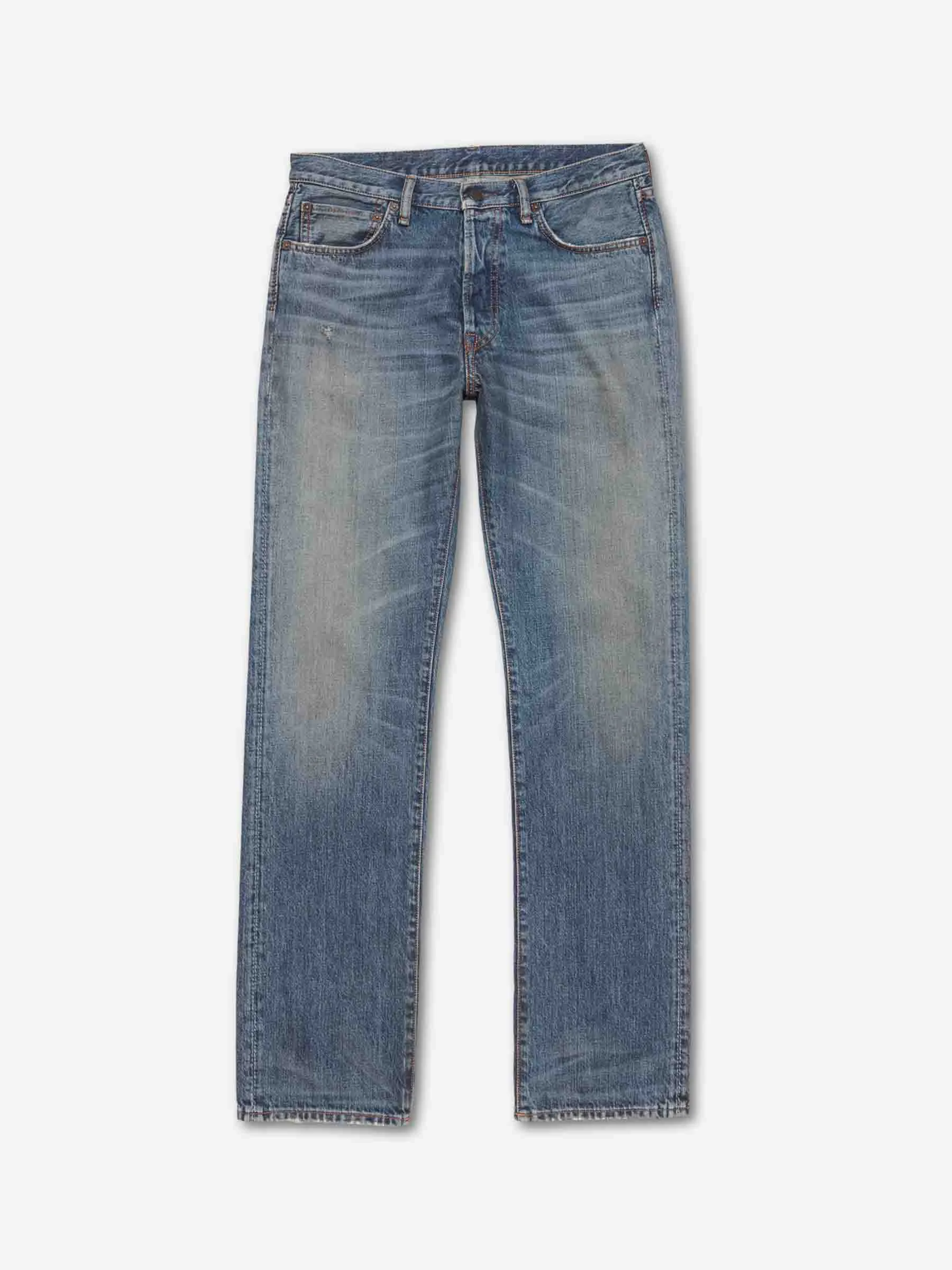 STRAIGHT LEG COTTON JEANS - 1
