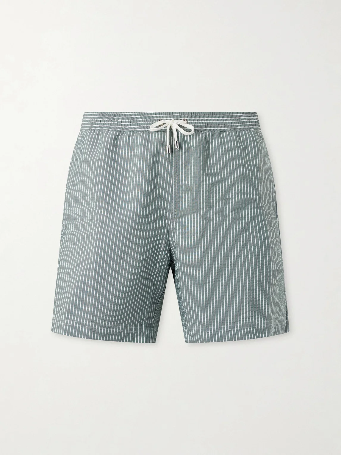 Straight-Leg Striped Swim Shorts - 1