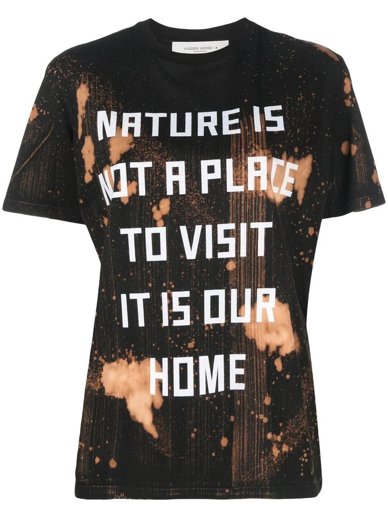 slogan-print T-shirt 1