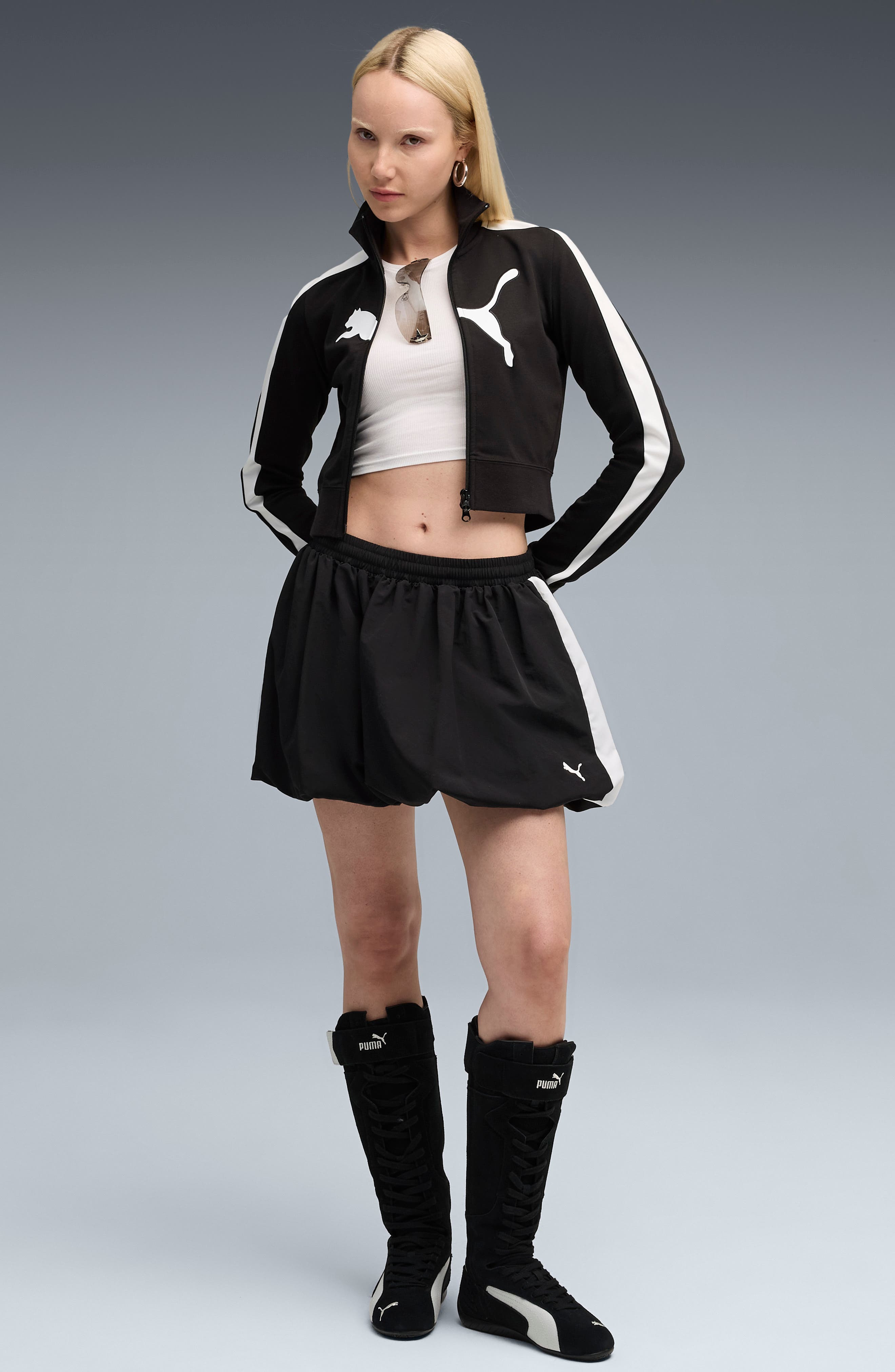 PUMA Future Archive Slim Track Jacket in Puma Black-Puma White at Nordstrom - 6